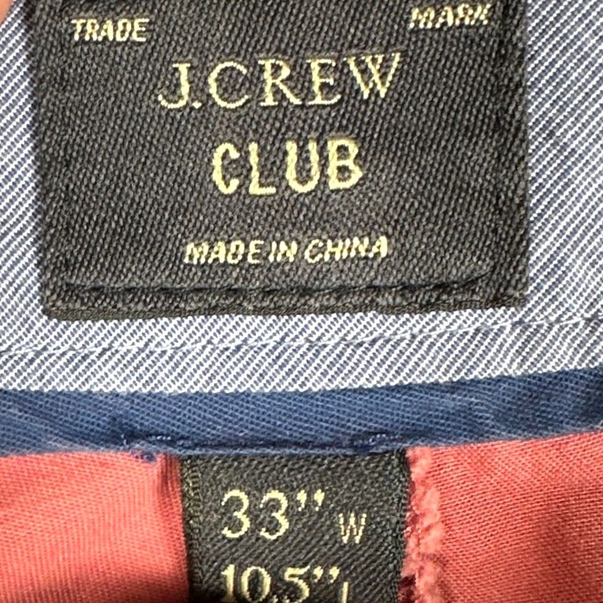 J.Crew J Crew Mens Chino Shorts 33 Coral Pink Khaki Flat Front Casual EUC Size US 33 - 3 Thumbnail