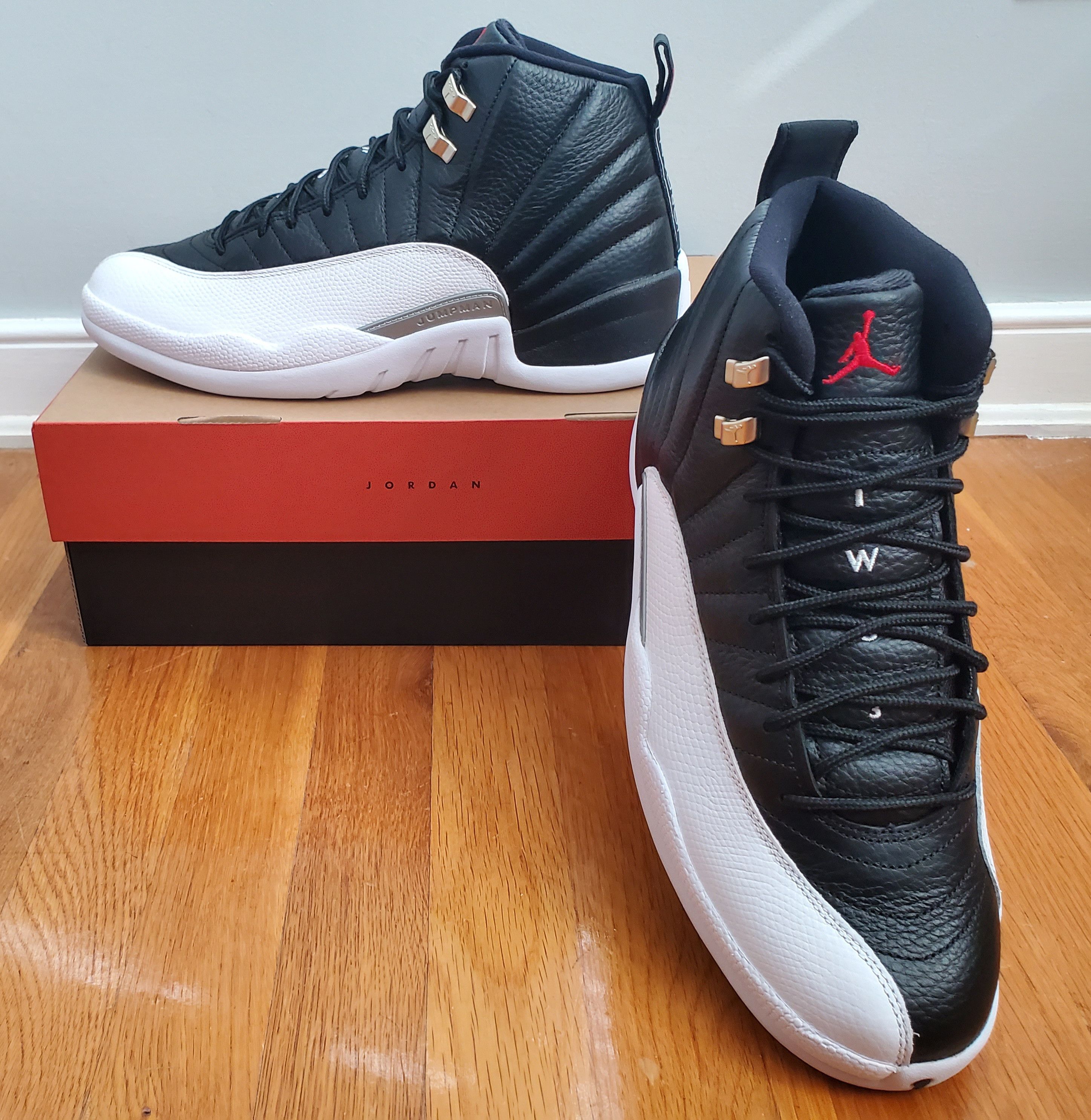 image of Nike Air Jordan 12 'playoffs' Black/white Ct8013-006 Shoes, Men's