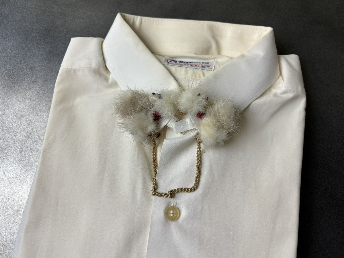 The Tie Bar × Vintage 1950s Mink Fur Sweater Guard Vintage Fur Collar Clip Gold Size ONE SIZE - 8 Thumbnail