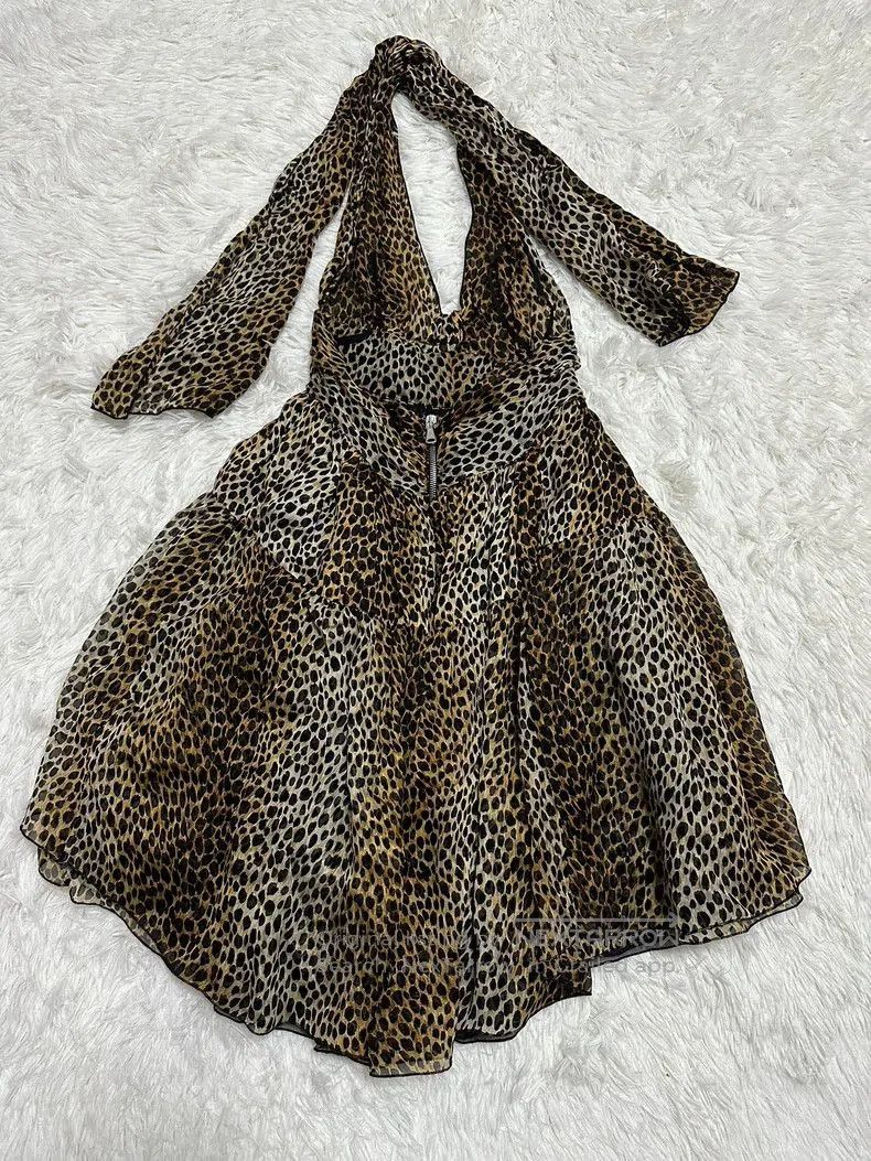 Dolce & Gabbana Dolce&Gabbana Leopard Print Cape Dress. Size US M / EU 48-50 / 2 - 2 Thumbnail