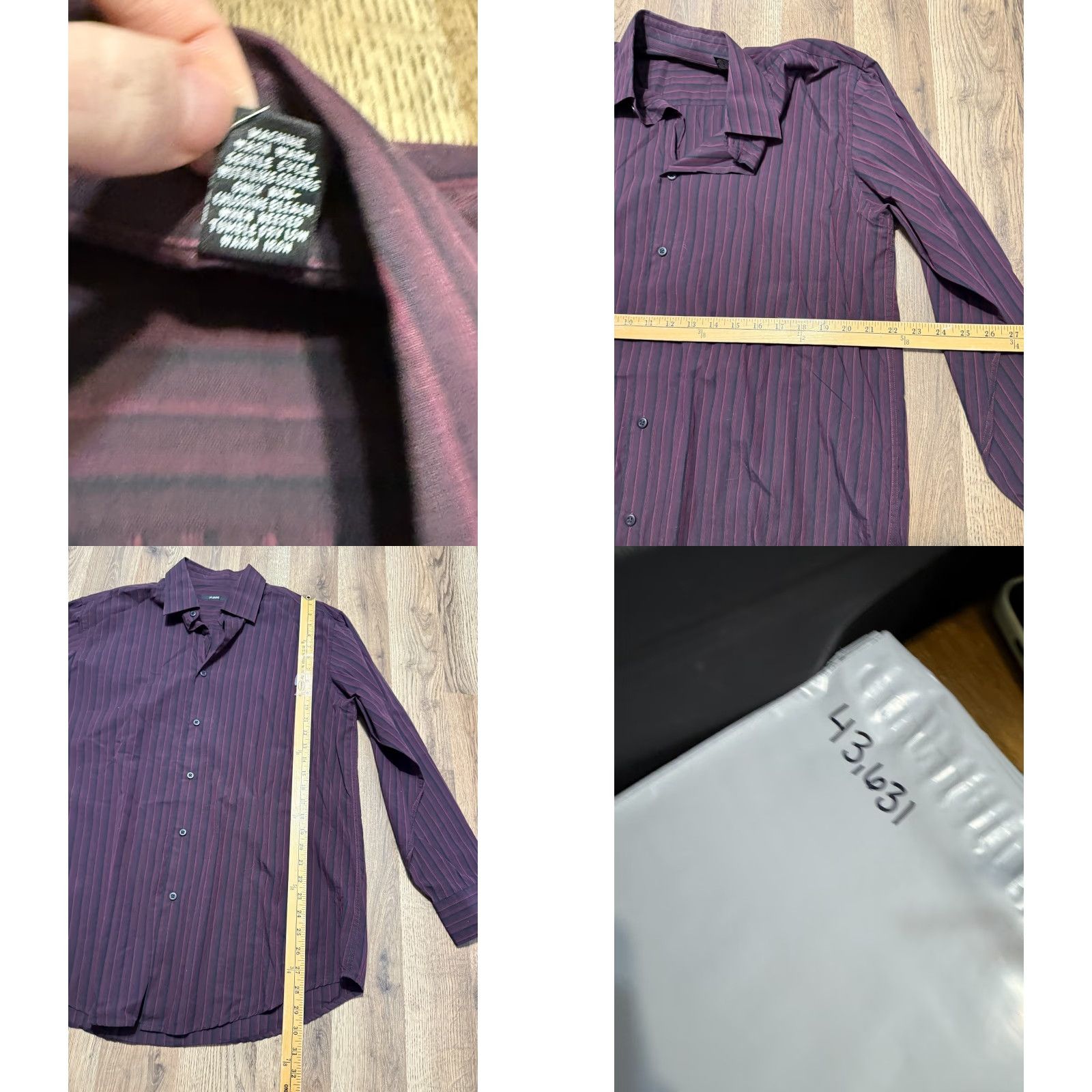 Alfani Alfani Shirt Men’s Size Large Red Black Stripe Long Sleeve Button Up Shirt Size US L / EU 52-54 / 3 - 8 Thumbnail