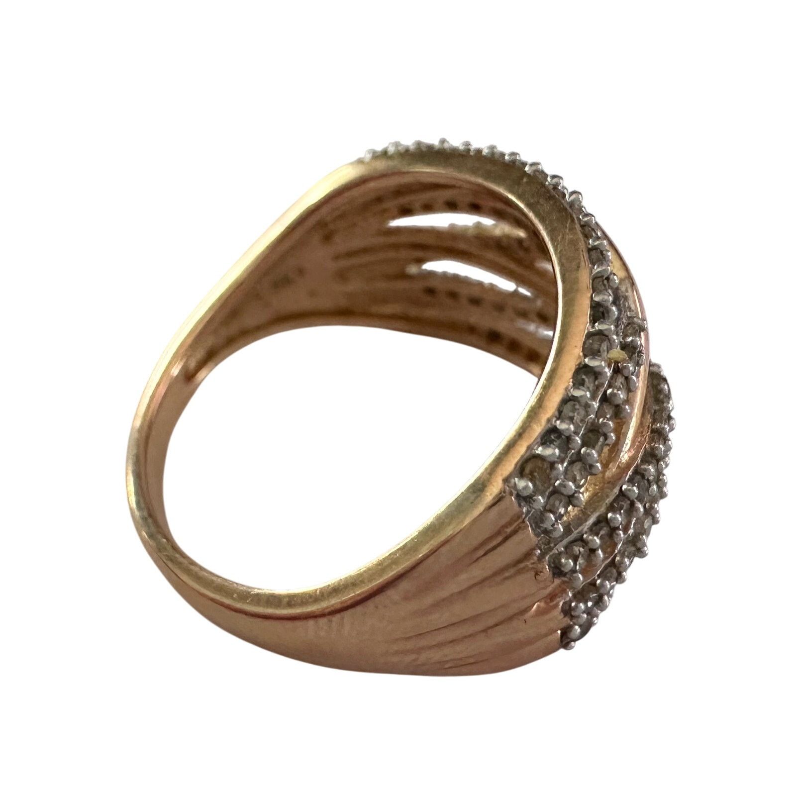 Other 1/2 Carat Natural Diamond Braided Woven Paths Ring Size 7 Size ONE SIZE - 7 Thumbnail