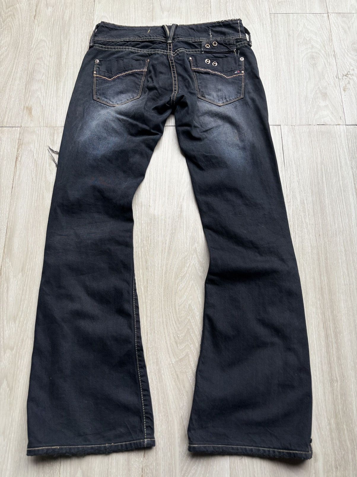Japanese Brand HILLFIGER lace-up flare jeans Size US 27 - 4 Thumbnail
