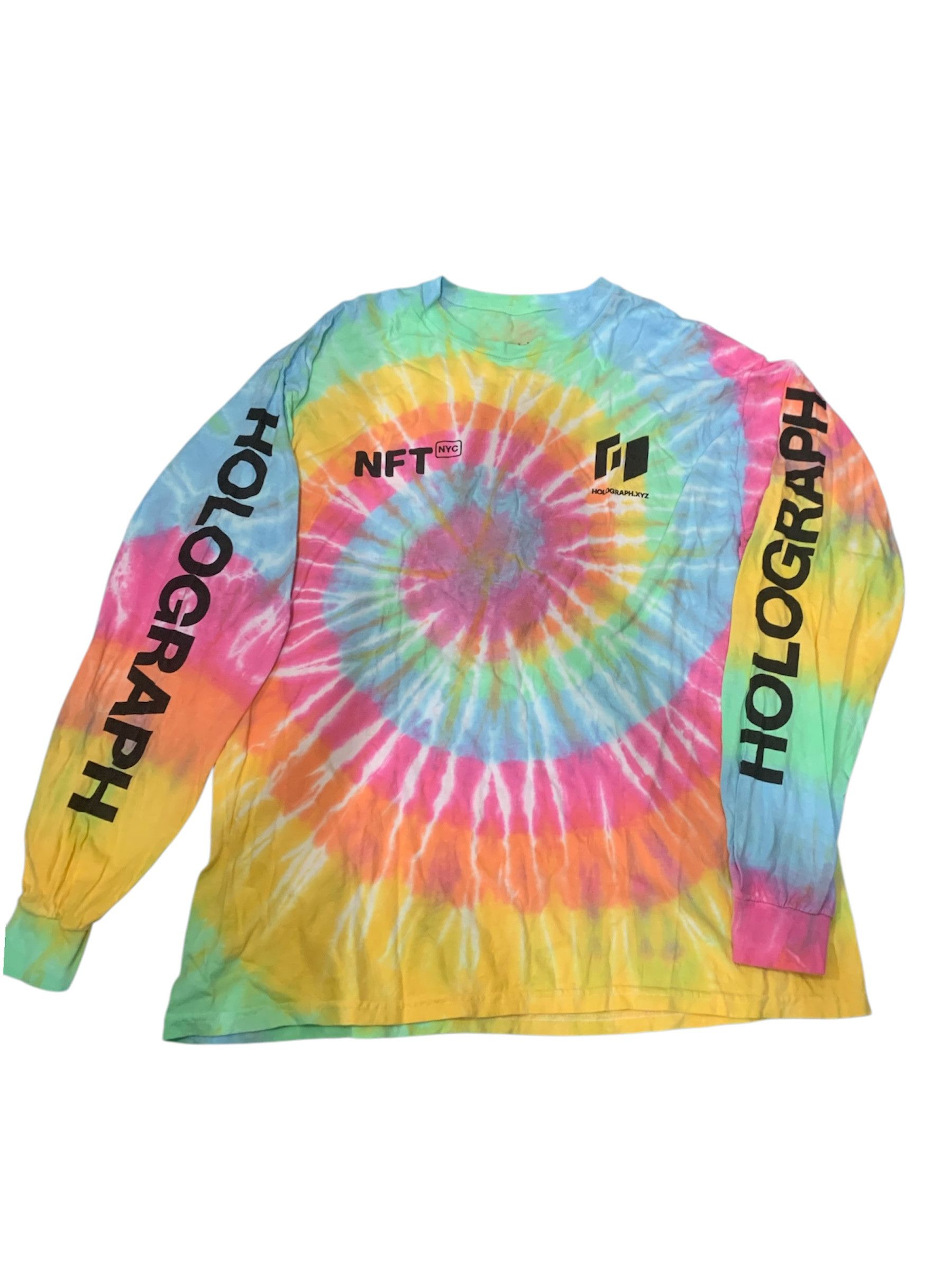 Japanese Brand Tie Dye Holograph NFT NYC LongSleeve shirt Size US XL / EU 56 / 4 - 1 Thumbnail