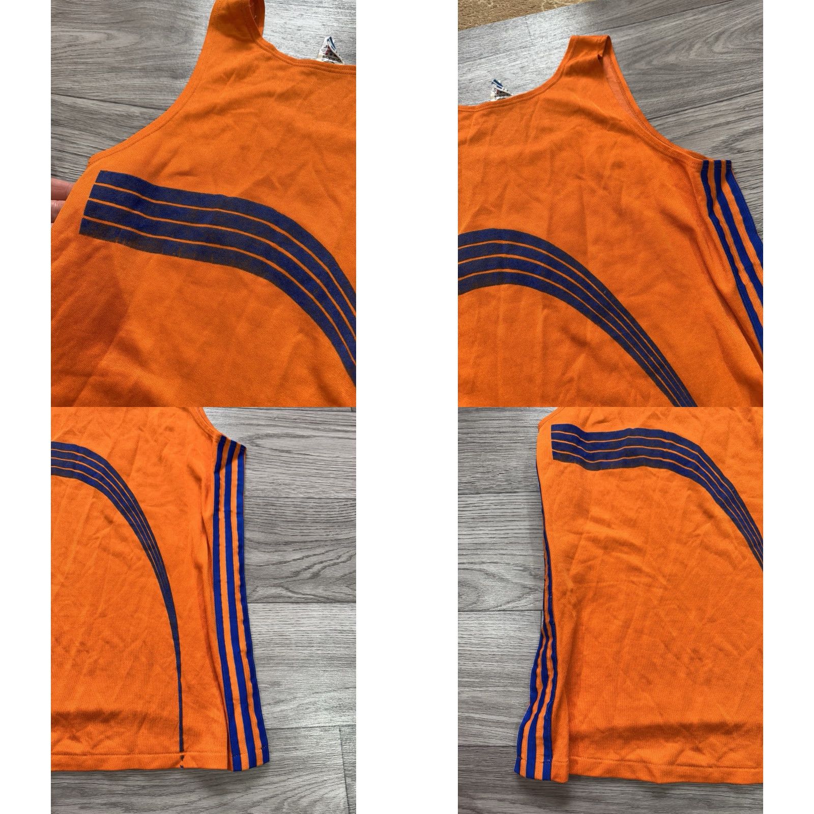 Adidas VINTAGE Adidas Originals STV Frauenfeld 1970s Tank Top Made in West Germany Orange M Tank Mens Size US M / EU 48-50 / 2 - 9 Thumbnail