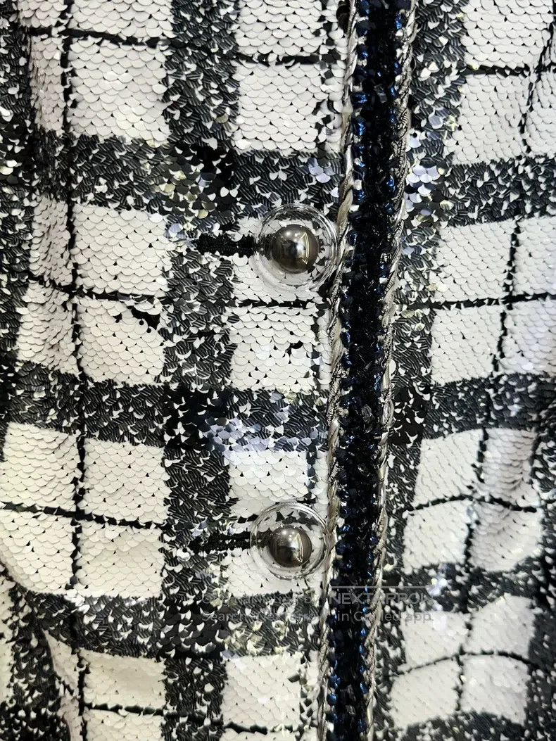 Chanel Chanel Popular black and white sequin jacket at the Lafaye Size S / US 4 / IT 40 - 5 Thumbnail