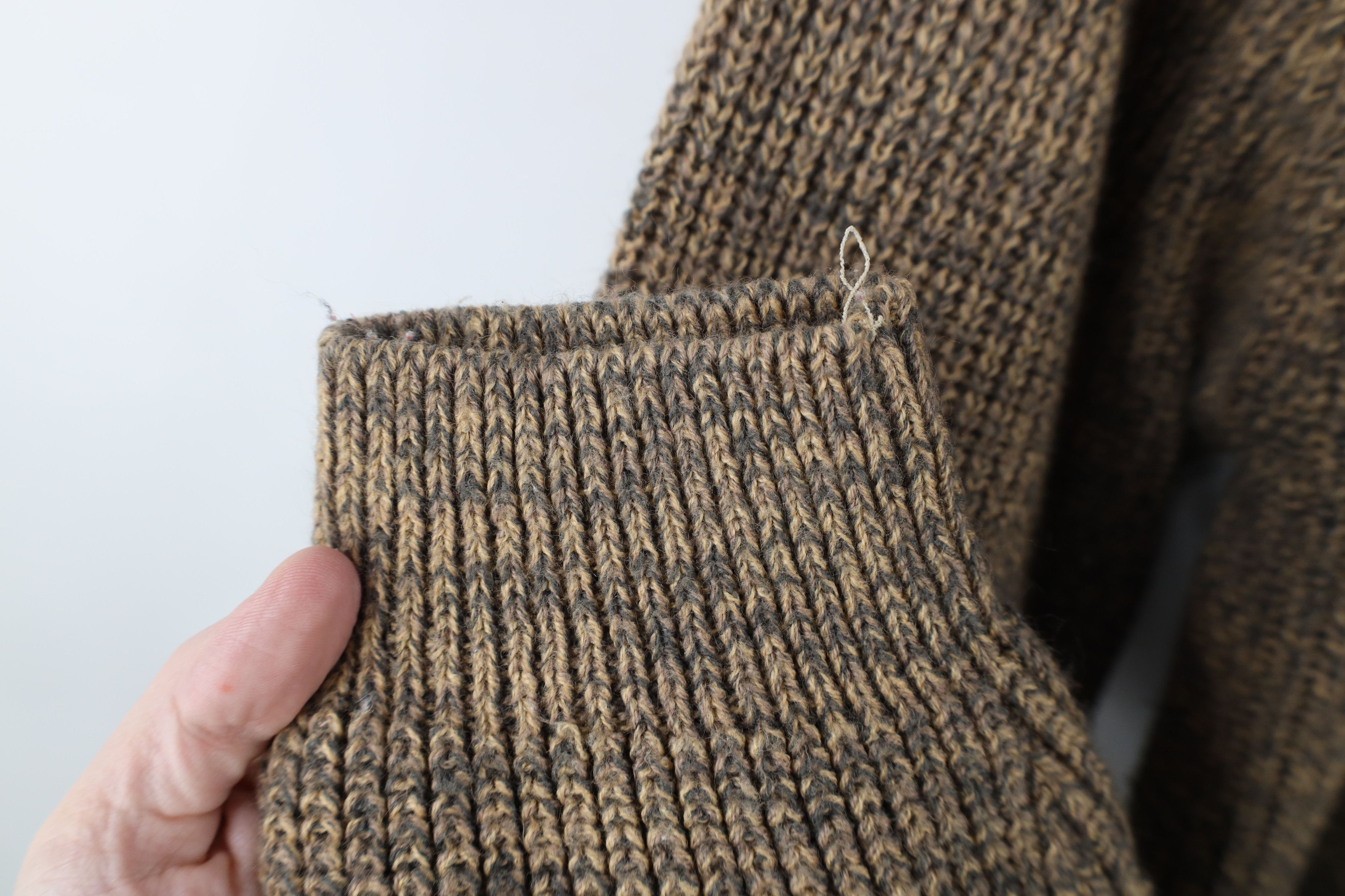 Vintage Vintage 90s Streetwear Knit Crewneck Sweater Oatmeal Brown Size US XL / EU 56 / 4 - 5 Thumbnail