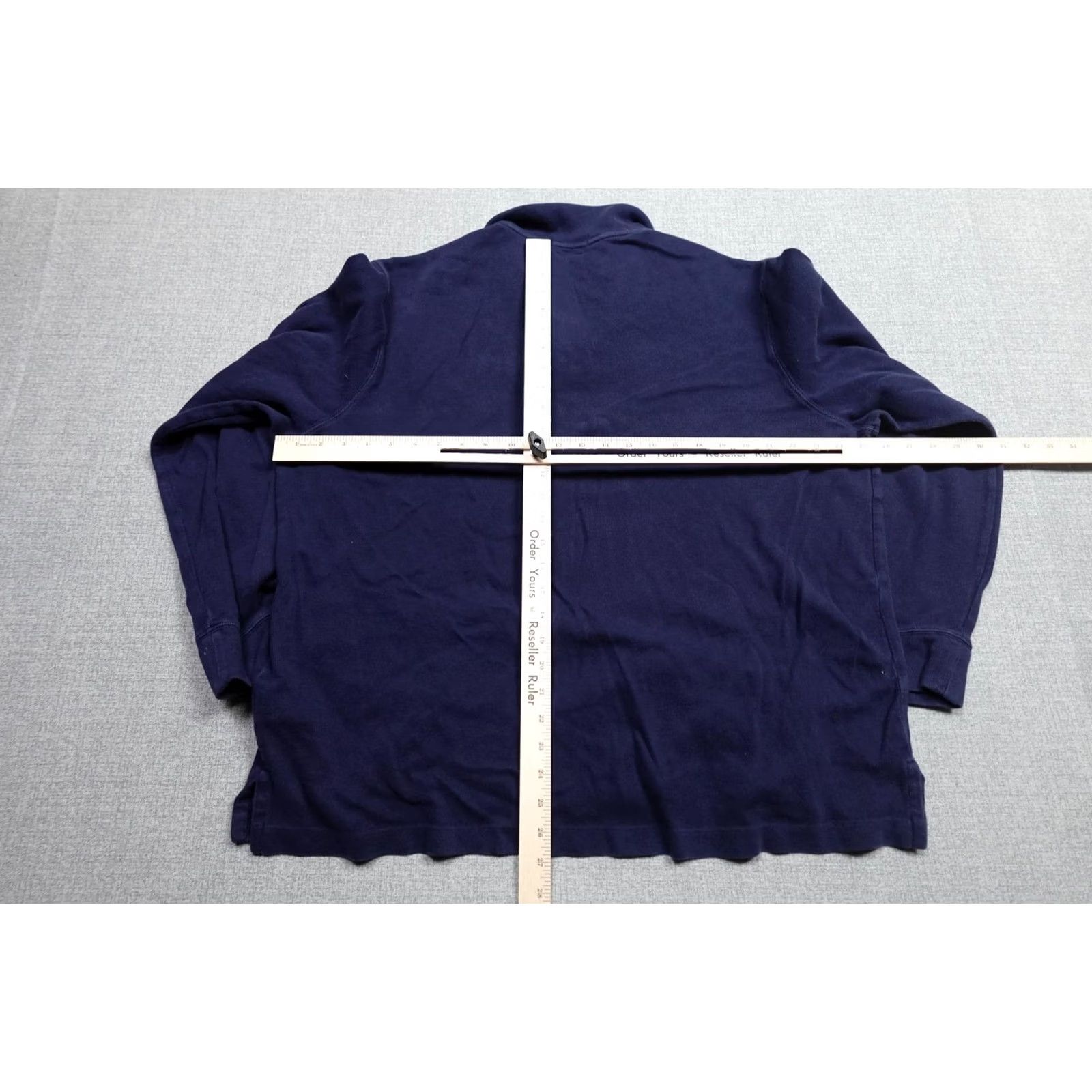Polo Ralph Lauren Polo Ralph Lauren Estate Rib Quarter Zip Sweater Mens XL Blue Cotton Mock Neck Pullover Knit Long Sleeve Size US XL / EU 56 / 4 - 5 Thumbnail