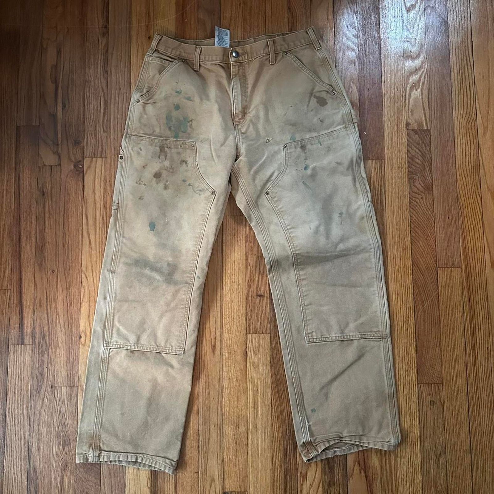 Carhartt Carhartt Double Knee Jeans B136 BRN Distressed size 34x32 Size US 34 / EU 50 - 2 Thumbnail