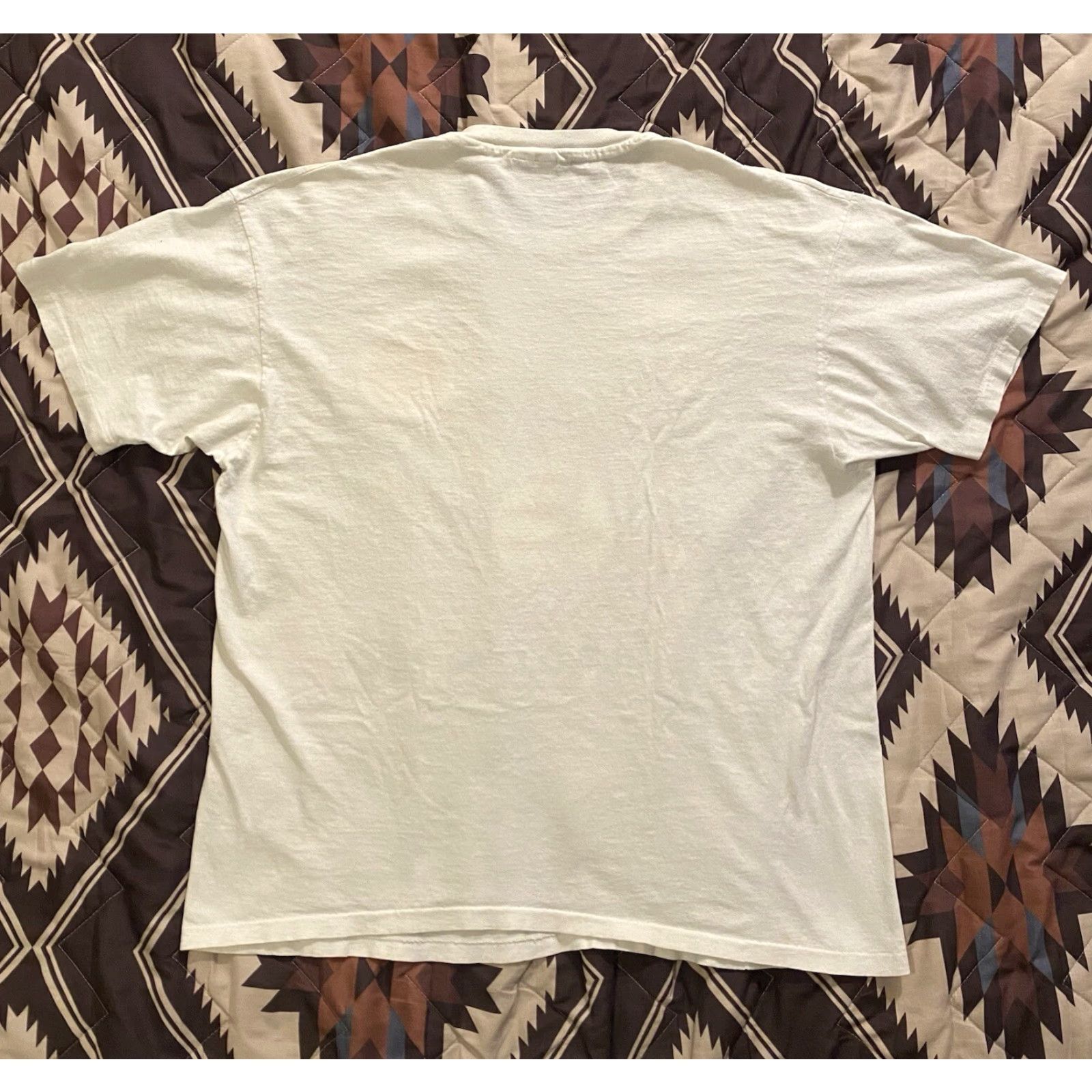 Hanes VINTAGE Hanes T-Shirt Sun Splash California Puff Print Mens XL White 80s Beach Graphic Print Short Sleeve Round Neck Cotton Knit Regular Men XS? Size US XL / EU 56 / 4 - 2 Thumbnail