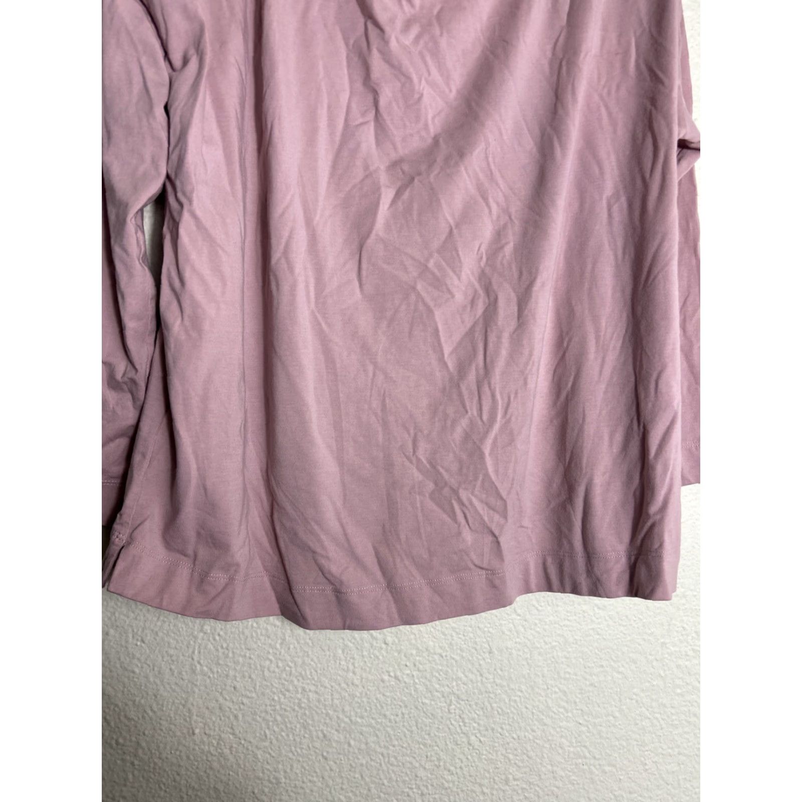 J. Jill J. Jill Top Womens PXL Pink Luxe Supima Cotton T-Shirt Long Sleeve Size XL / US 12-14 / IT 48-50 - 6 Thumbnail