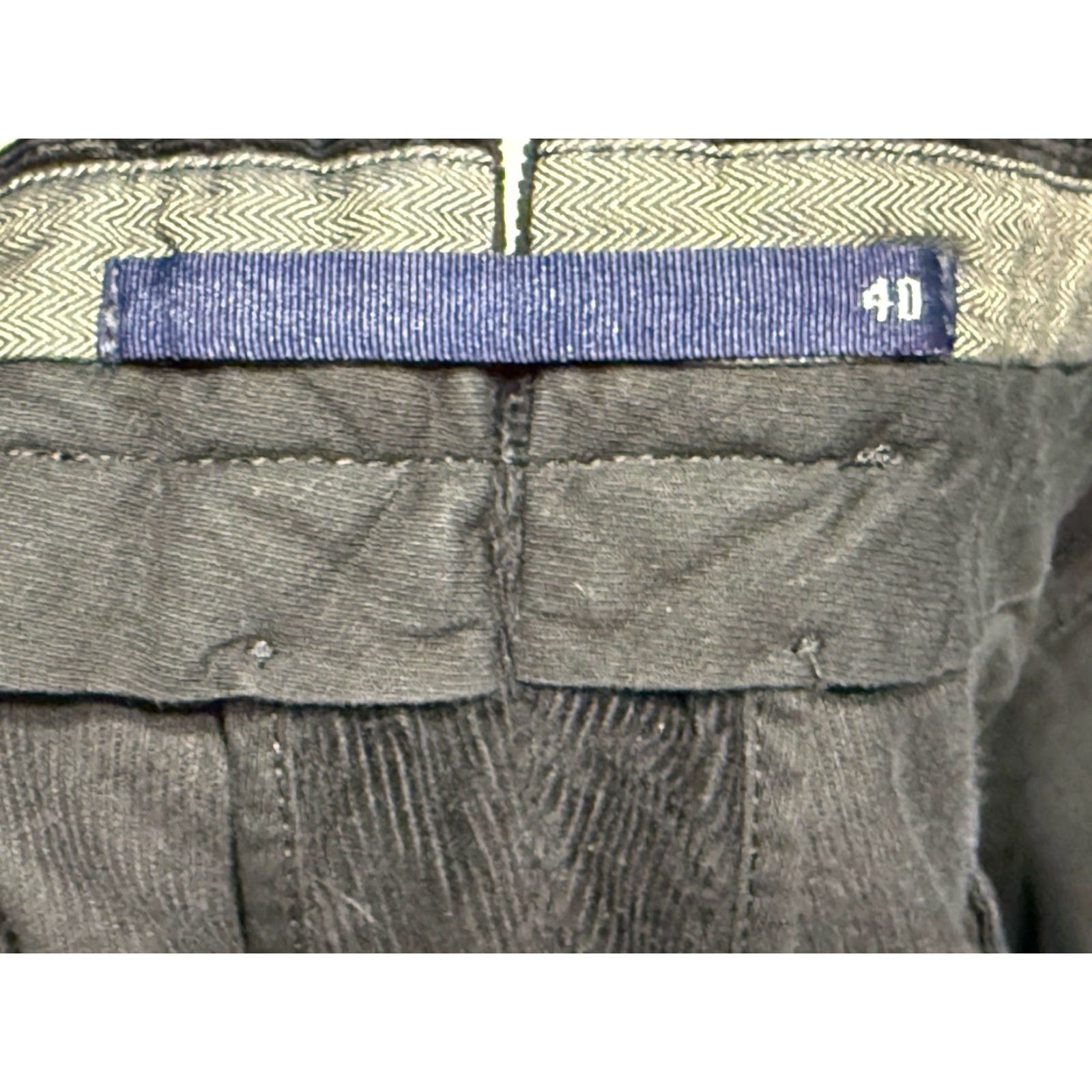 Incotex INCOTEX Mens Blue Corduroy Pants 36x33 Flat Front Chino 90s Preppy Size US 36 / EU 52 - 4 Thumbnail