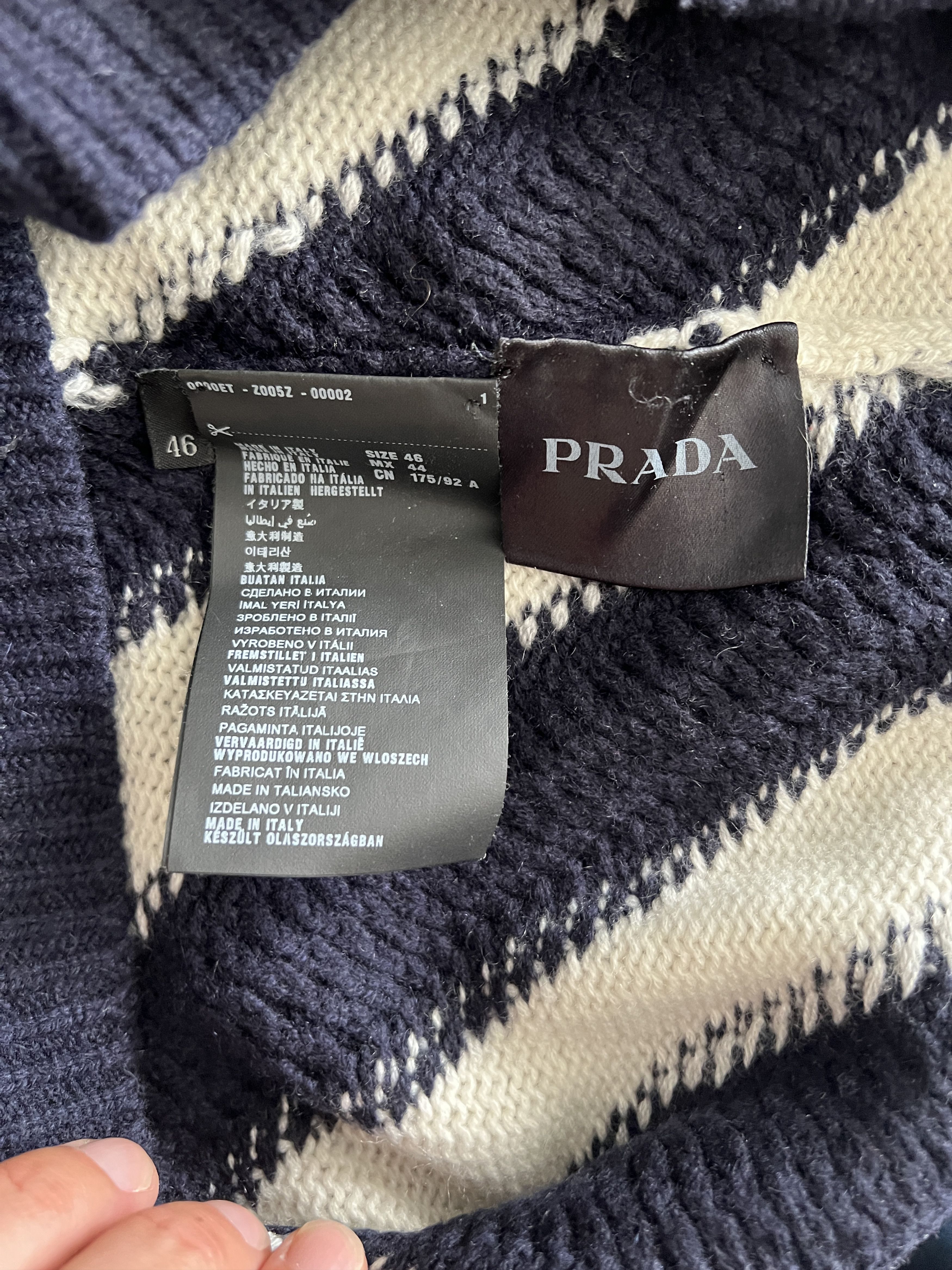 Prada Prada cashmere cable knit jumper Size US S / EU 44-46 / 1 - 10 Thumbnail