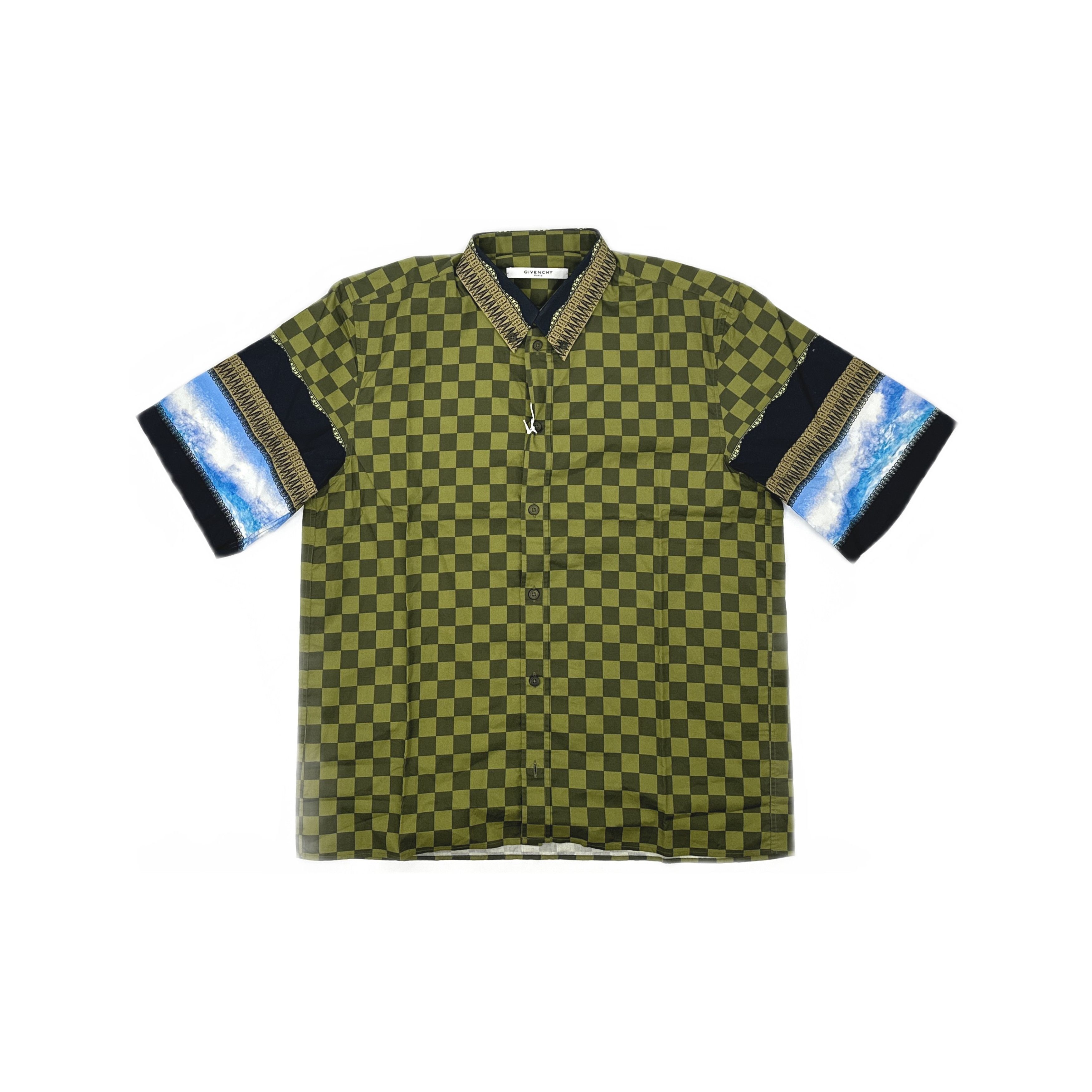 Givenchy Givenchy Checkerboard Short Sleeve Shirt Size L Size US L / EU 52-54 / 3 - 1 Thumbnail