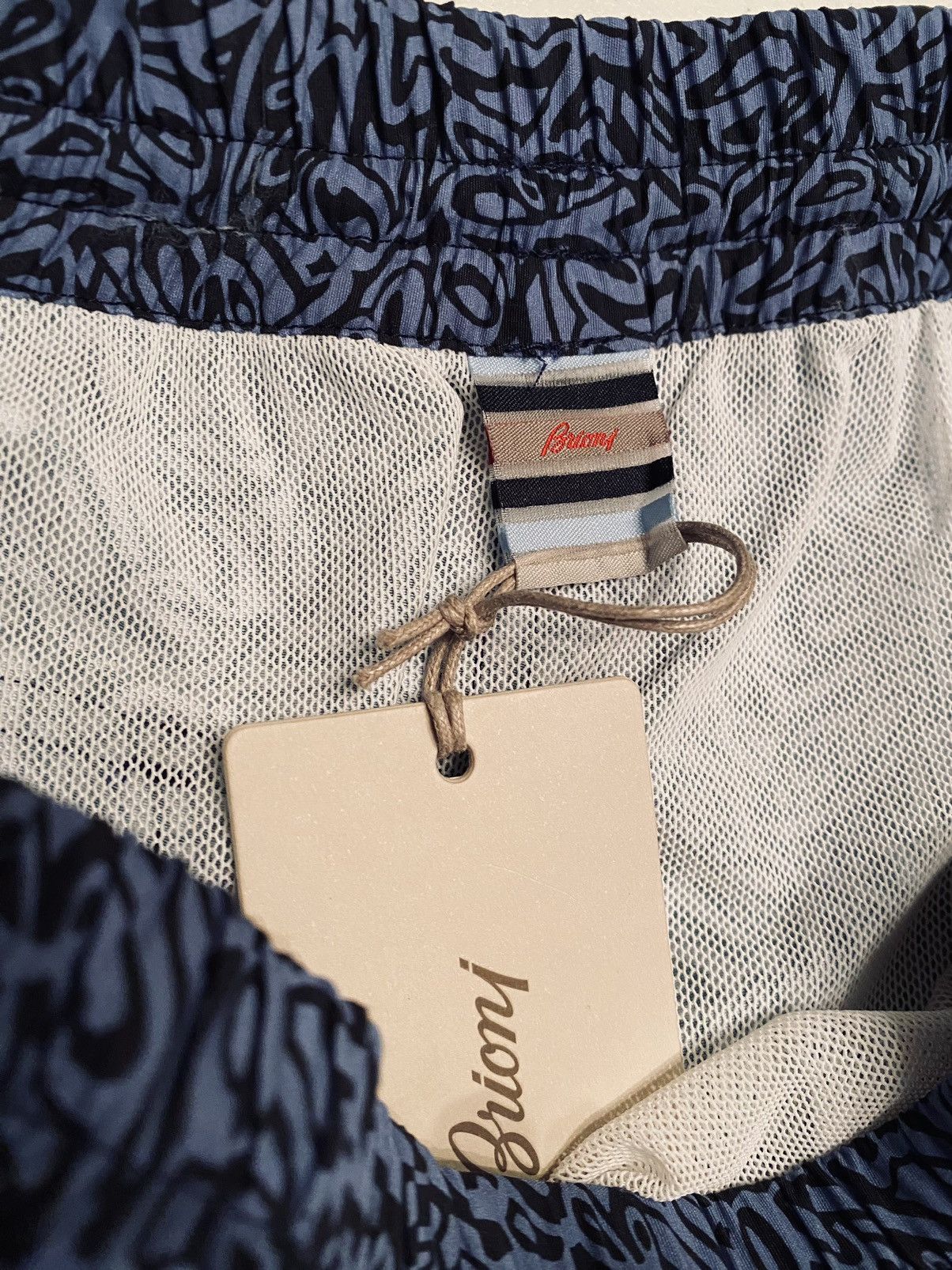 Brioni Brioni 🇮🇹 Blues Logo Script SeaMaster Resort Swim Trunk S NWT Size US 32 / EU 48 - 4 Thumbnail