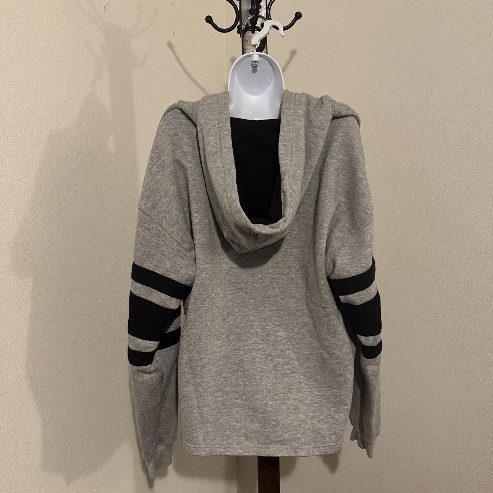 DC DC Classic XL Gray Vegas Hoodie with Striped Sleeves Size XL / US 12-14 / IT 48-50 - 5 Thumbnail
