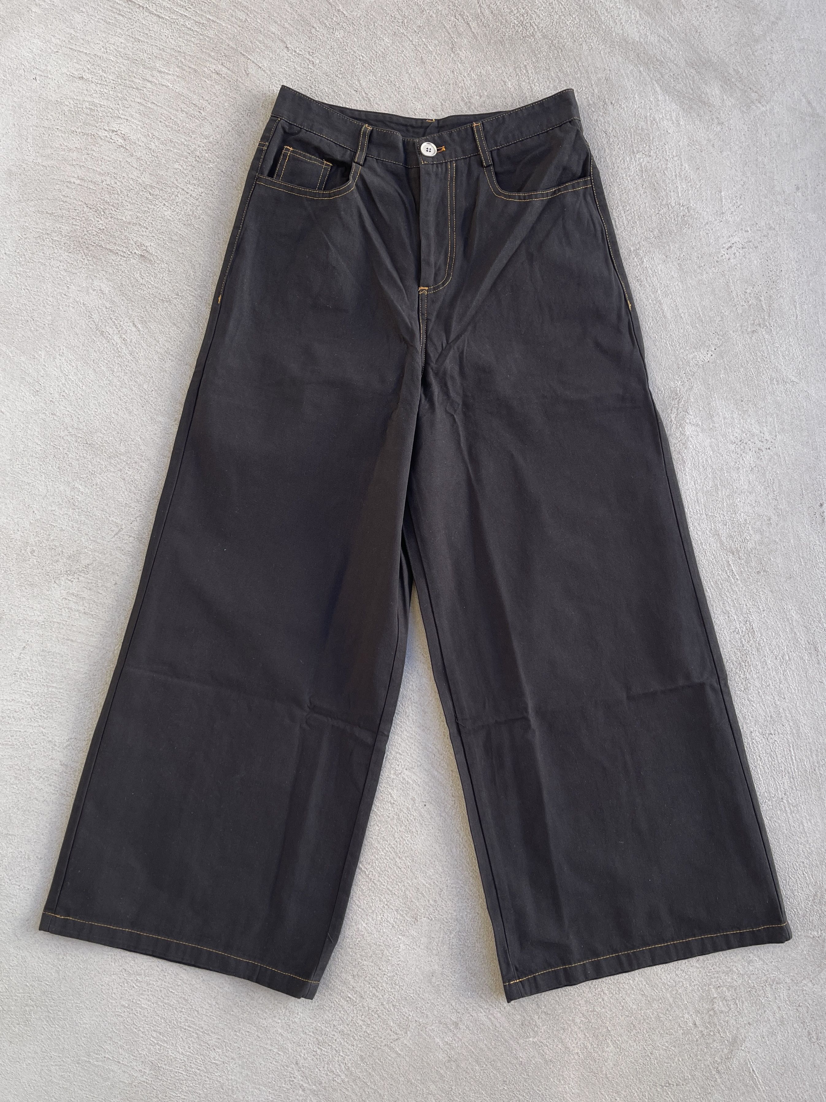 Japanese Brand × Vintage Steal! Vintage 2000s Japan Wide Leg Denim Pattern Pants Size US 30 / EU 46 - 2 Thumbnail