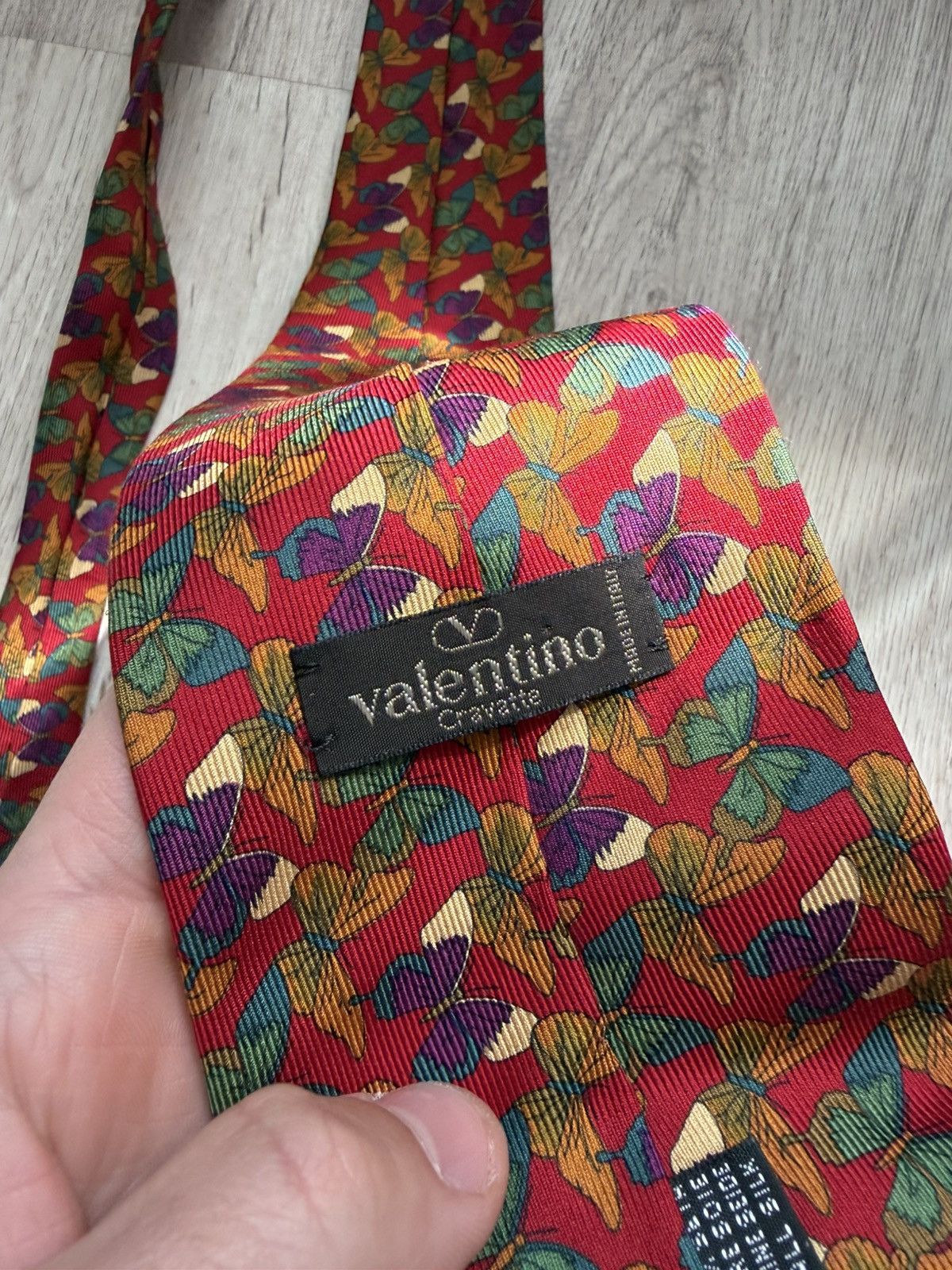 Valentino Rare multicolour Valentino butterfly monogram tie Size ONE SIZE - 8 Thumbnail