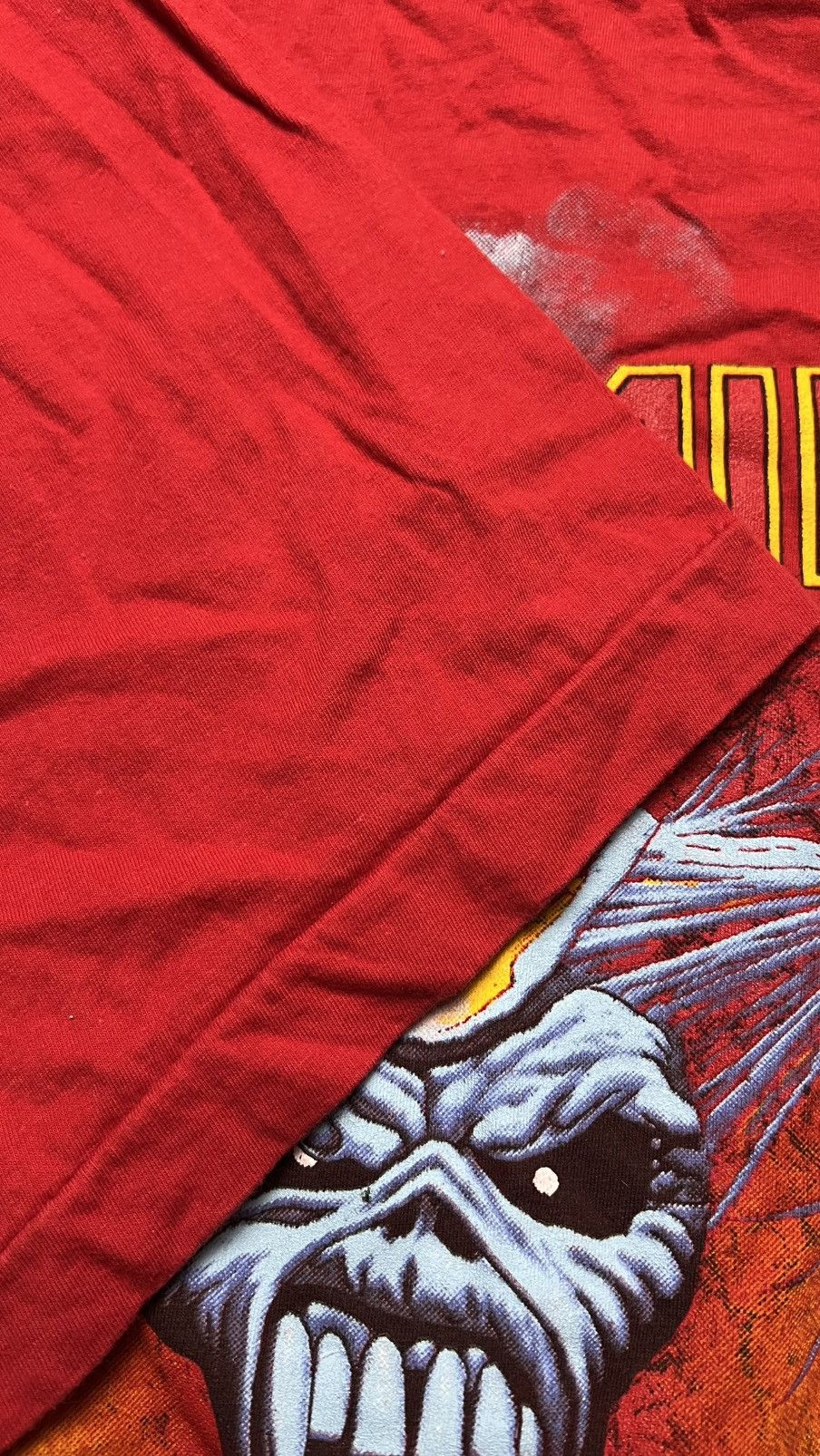 Band Tees 1993 Iron Maiden ripped head “a real dead one” rare t shirt Size US XL / EU 56 / 4 - 8 Thumbnail