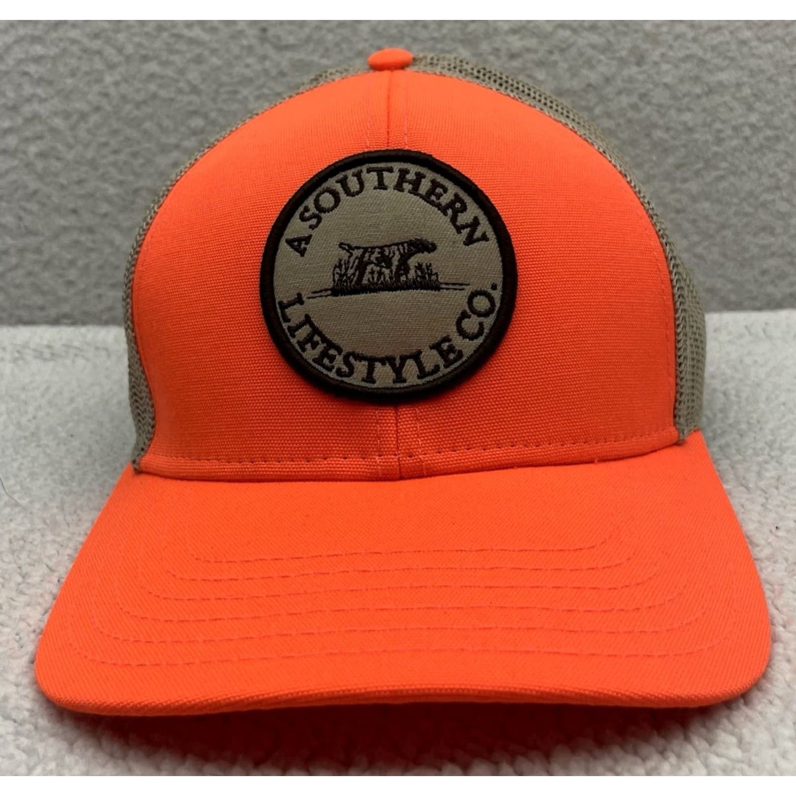 CO A Southern Lifestyle Co Orange Trucker Hat Snapback Hunting Outdoor Safety Size ONE SIZE - 2 Thumbnail