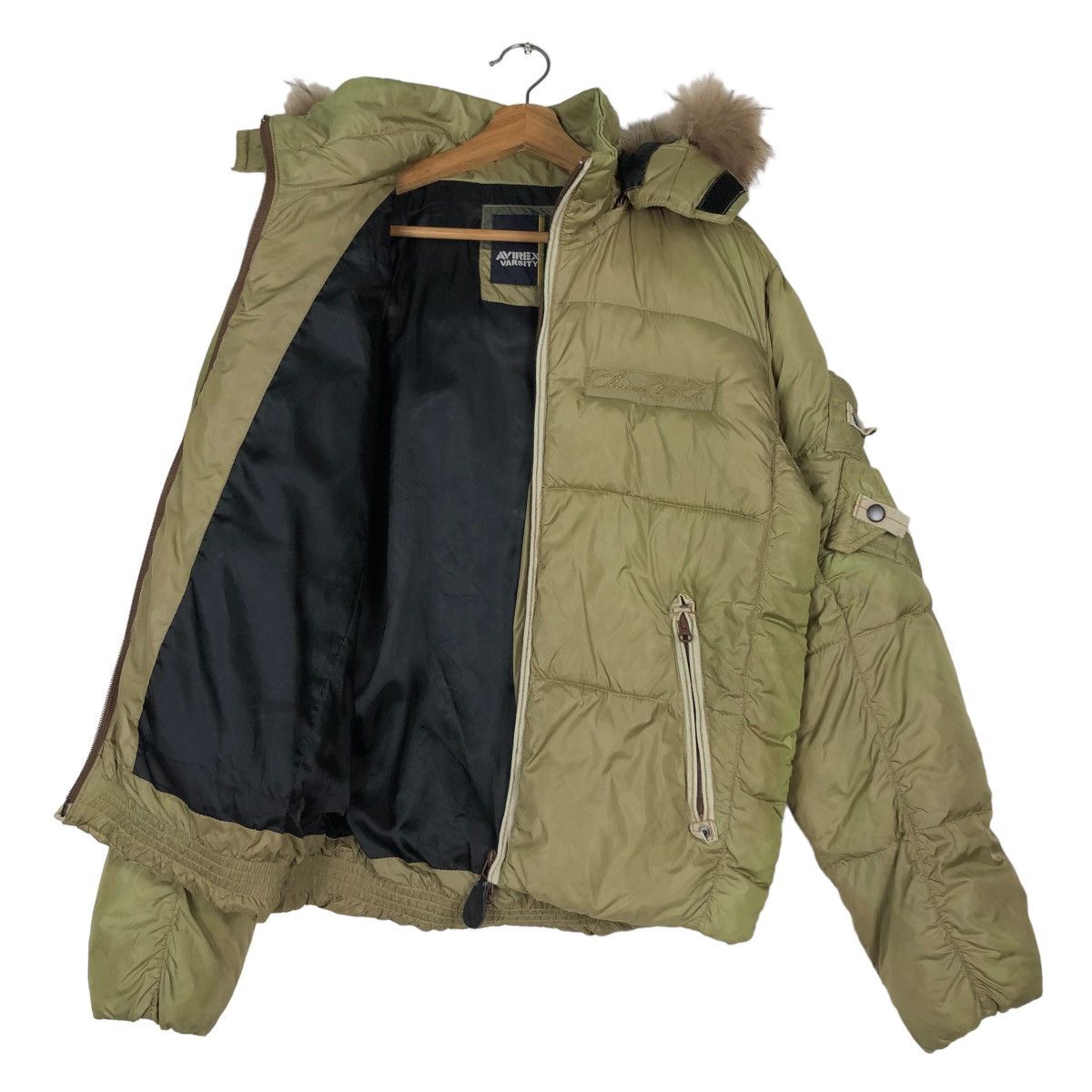 Avirex 🔥Vintage Bomber Jacket Puffer Down Avirex Varsity Mink Fur Size US M / EU 48-50 / 2 - 13 Thumbnail