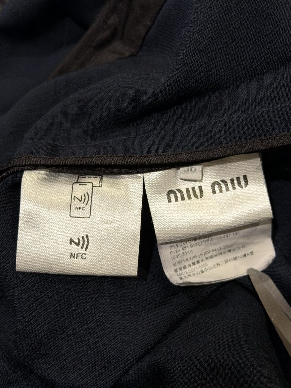 Miu Miu Miu Miu Mohair Blouson Zip Bomber Navy Blue Light Jacket Size XS / US 0-2 / IT 36-38 - 14 Thumbnail