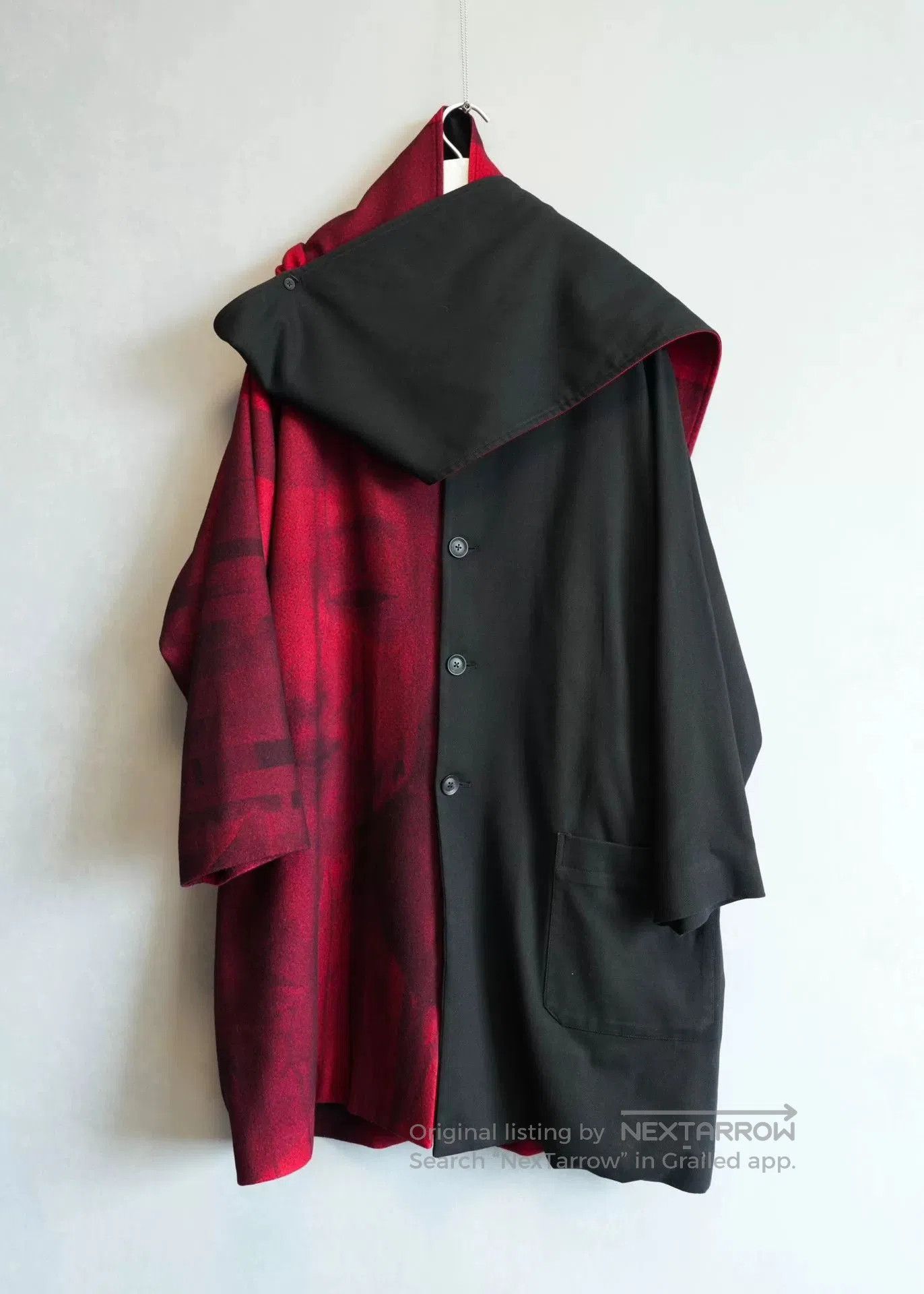 Yohji Yamamoto Yohji Yamamoto Red and Black Coat. Size M / US 6-8 / IT 42-44 - 1 Thumbnail