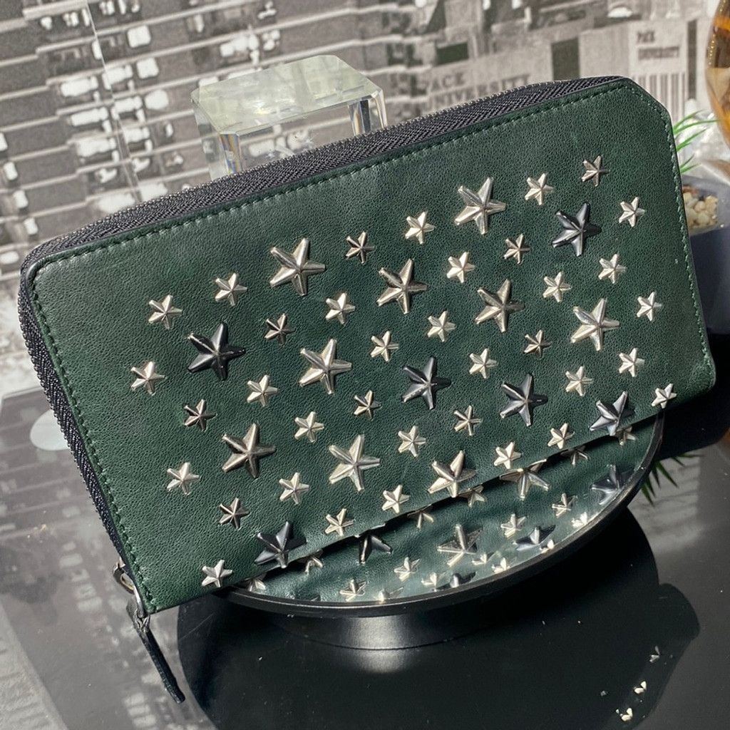 Jimmy Choo Authentic JIMMY CHOO 💚Leather Star Wallet Size ONE SIZE - 5 Thumbnail