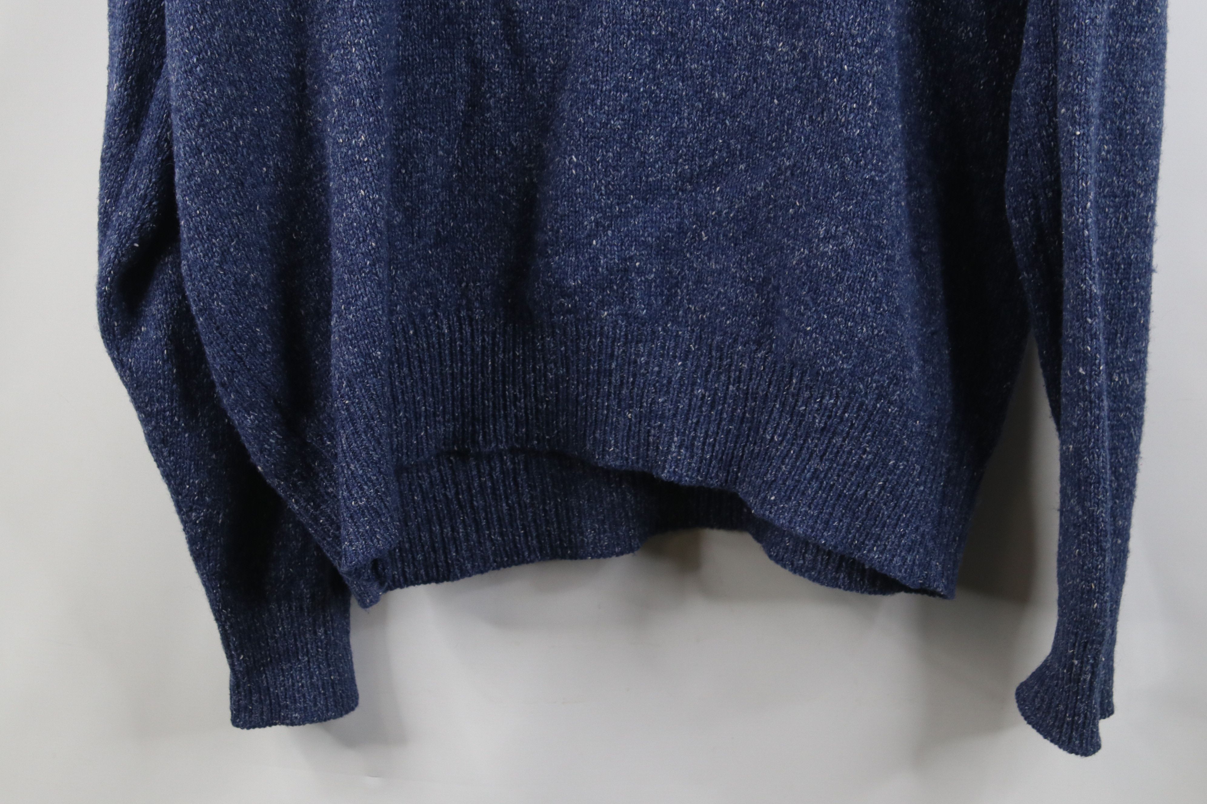 Vintage Vintage 90s Streetwear Wool Silk Blend Knit Sweater Blue Size US XL / EU 56 / 4 - 13 Thumbnail