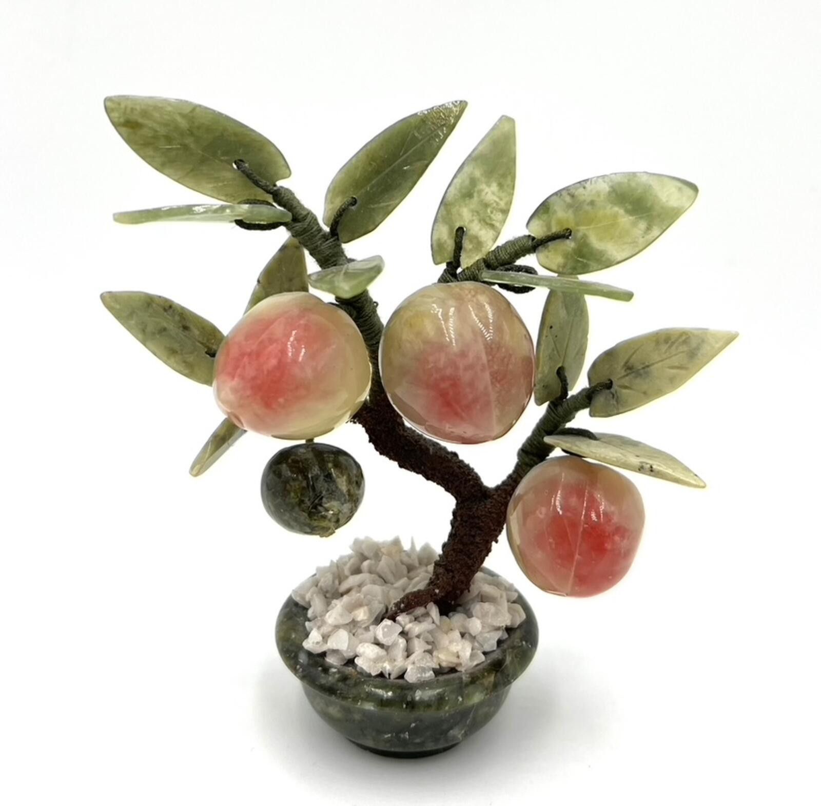 Other Jade Peach Tree Hand Carved Natural Stone Bonsai Size ONE SIZE - 1 Thumbnail