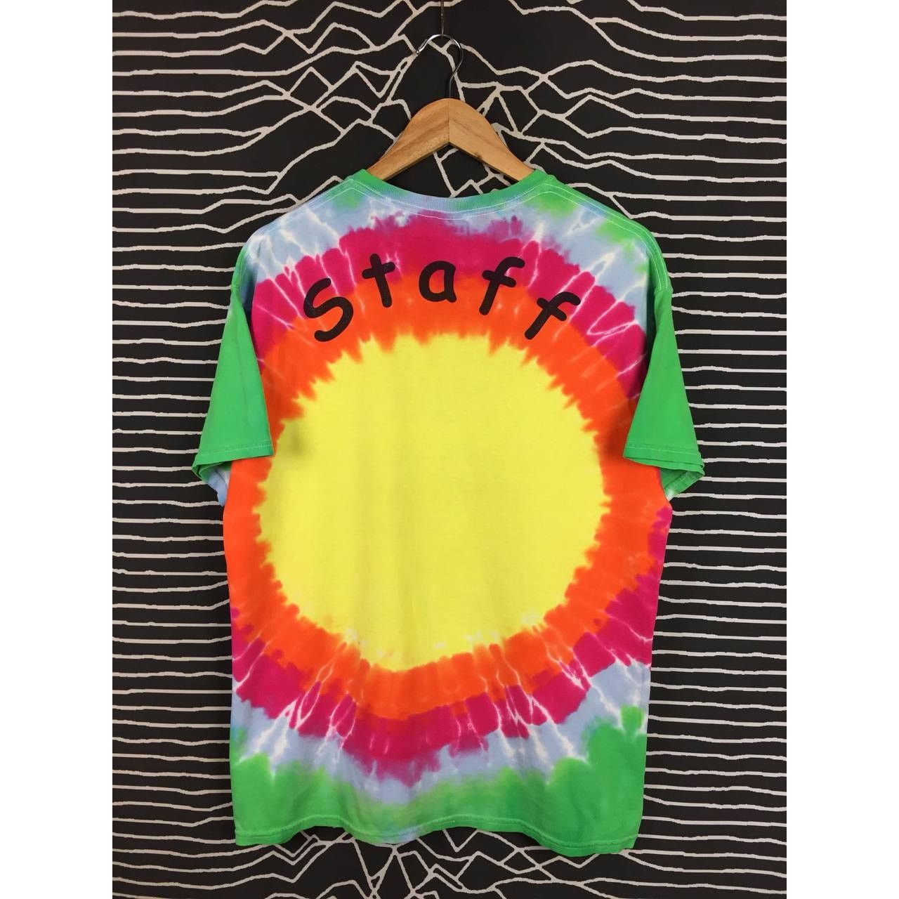 Gildan × Vintage Get Wise Classic Psychedelic Tie Dye Crew Staff Tee Size US L / EU 52-54 / 3 - 6 Thumbnail