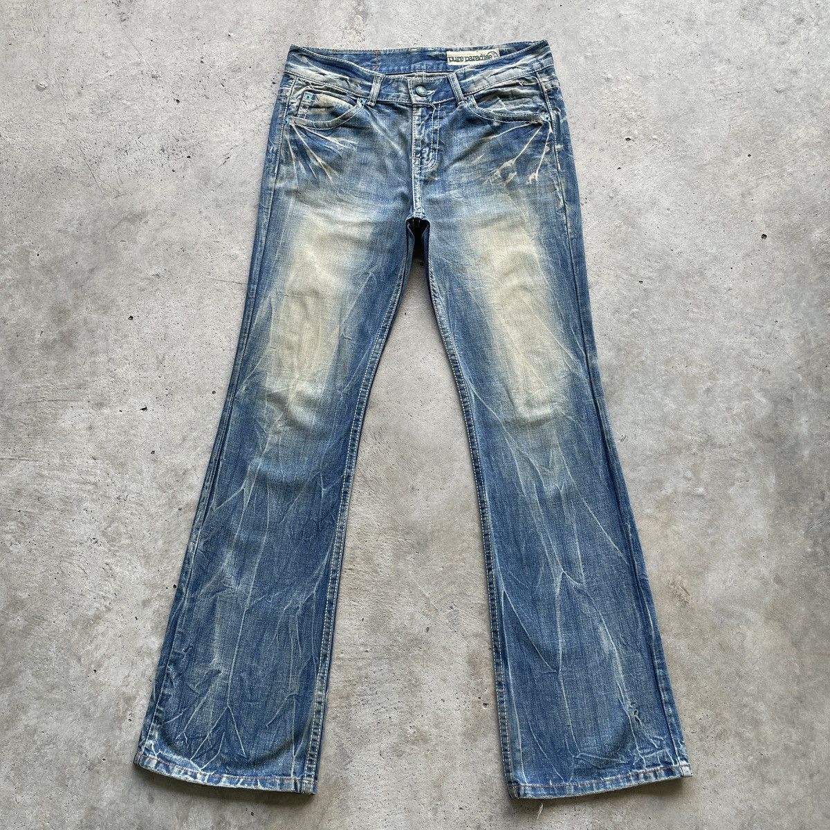 Japanese Brand × Jean RARE💥 Vintage Japanese RUSTY SUPER FLARE Jeans Denim Pants Size US 35 - 1 Thumbnail