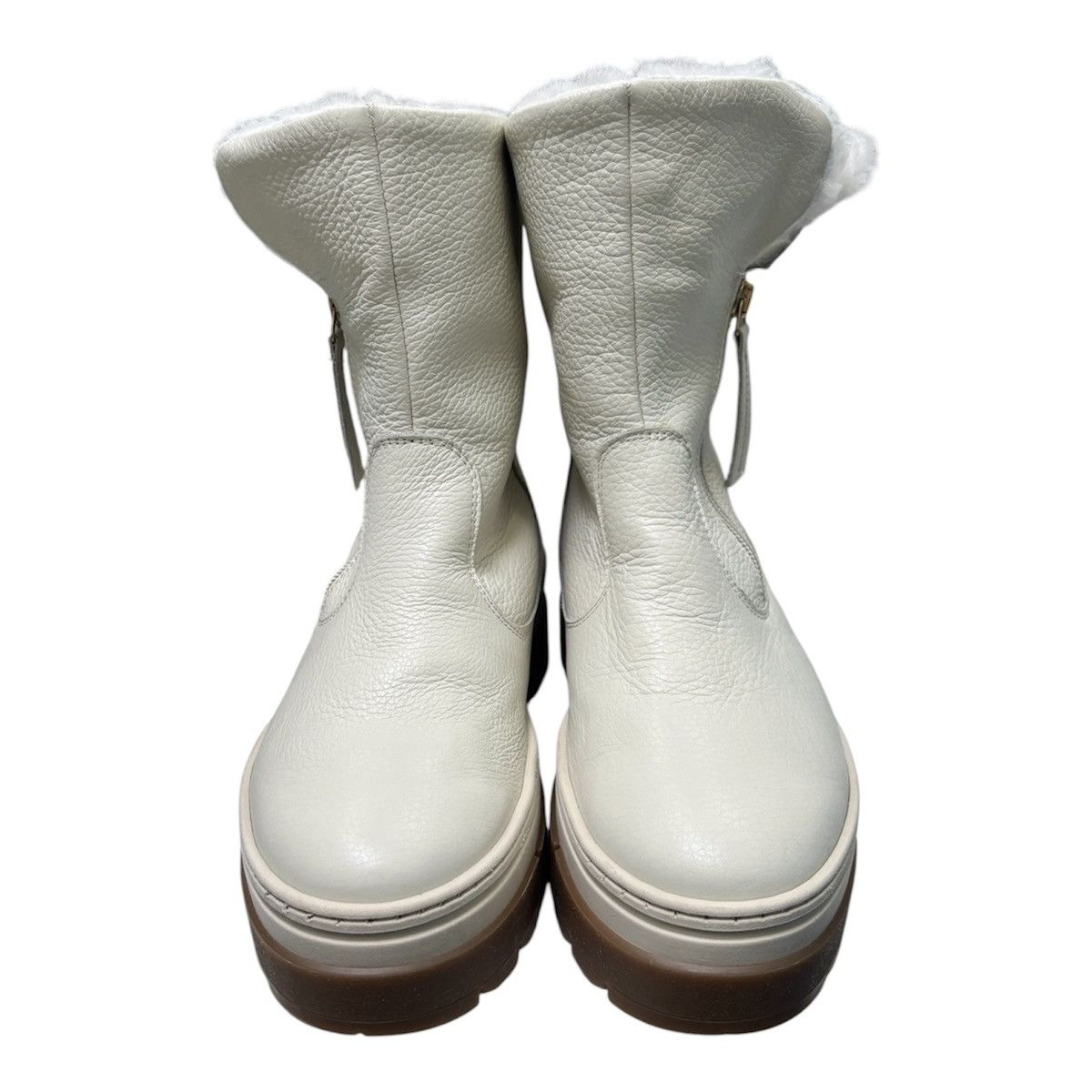 Other Sole Bliss Cream Leather Wonder Shearling Boots Size US 7 Size US 7 / IT 37 - 2 Thumbnail