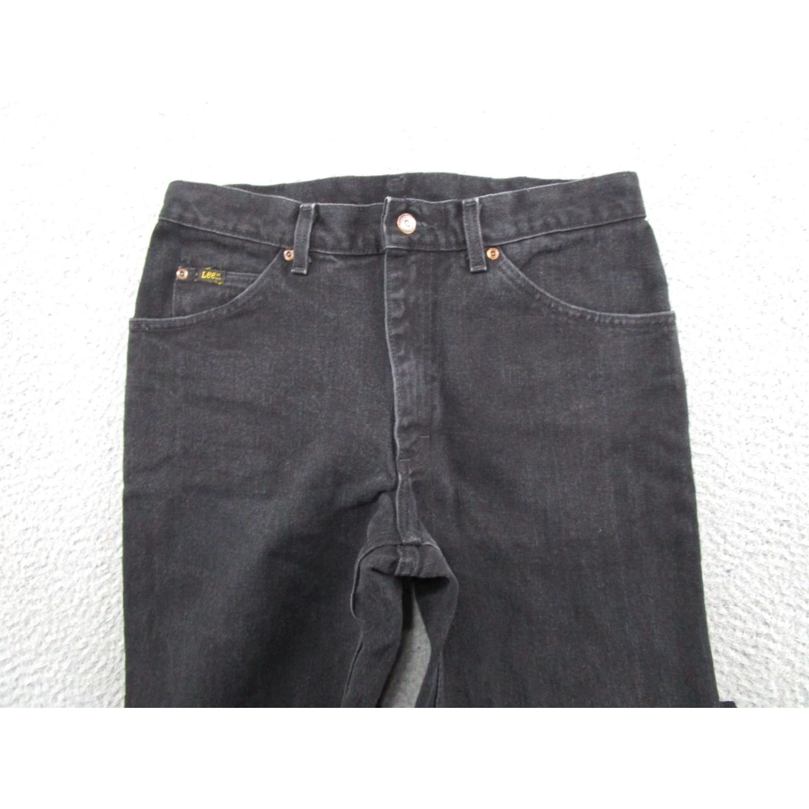 Lee VINTAGE Lee Jeans Mens 5-Pocket Denim Straight Black Cotton 31 Inseam 33x32 Size 33 Rise Mid 10-12 in Regular Zip Size US 33 - 2 Thumbnail