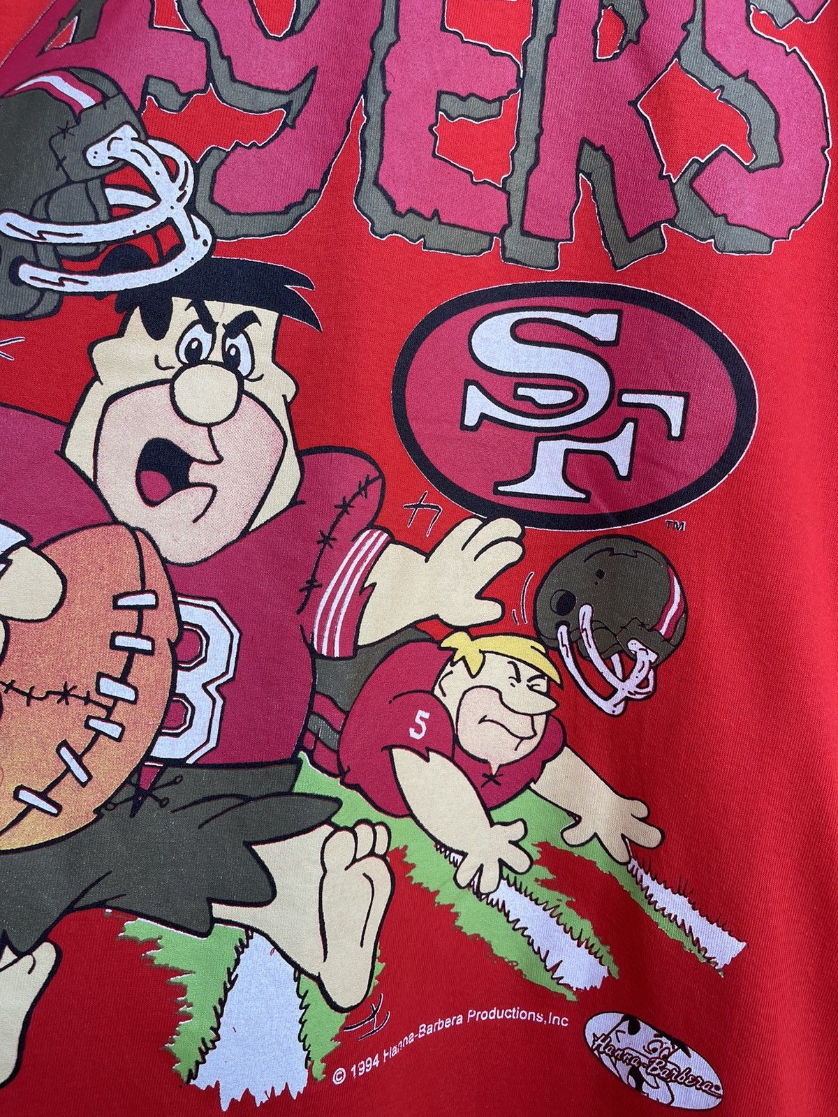 Vintage Vintage 1994 Flintstones x San Francisco 49ers NFL Cartoon L Size US L / EU 52-54 / 3 - 4 Thumbnail