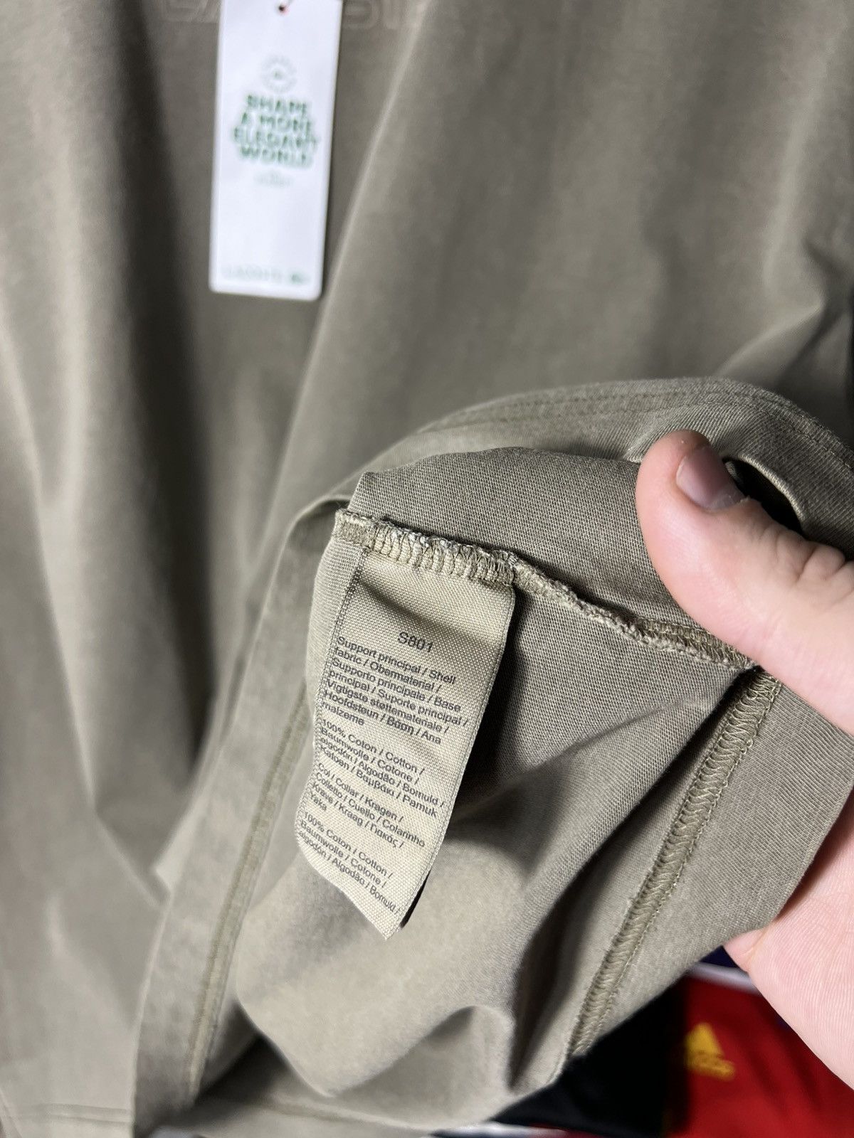 Lacoste Lacoste Loose Fit Embroidered Logo T‑Shirt Khaki Green Y2K Size US XL / EU 56 / 4 - 14 Thumbnail