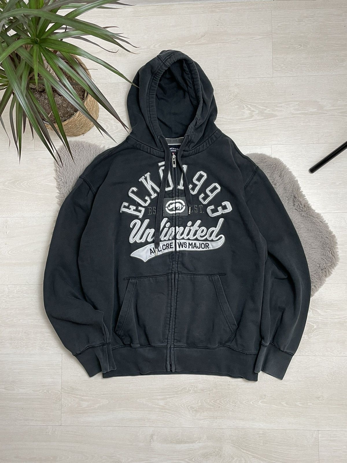 Ecko Unltd Vintage 90's Zip Hooded Oversized Big Logo Y2k