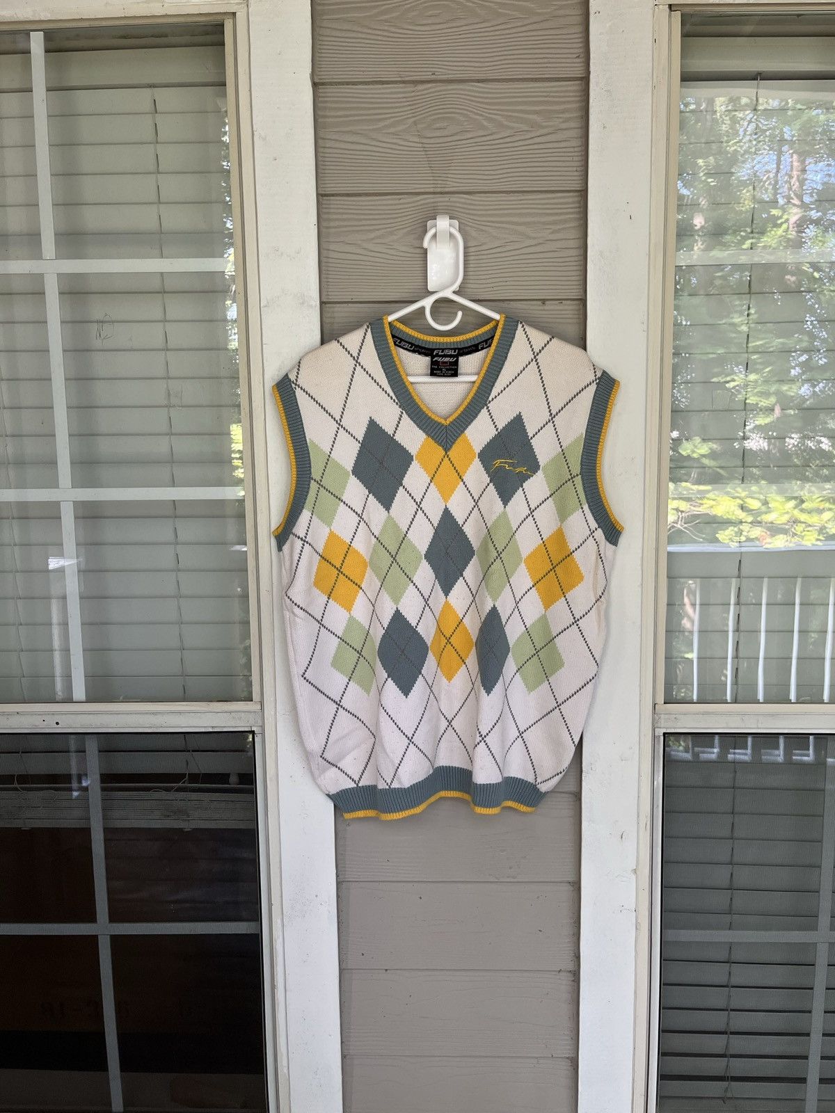 Fubu Fubu Argyle Sweater Vest Size US XL / EU 56 / 4 - 1 Thumbnail