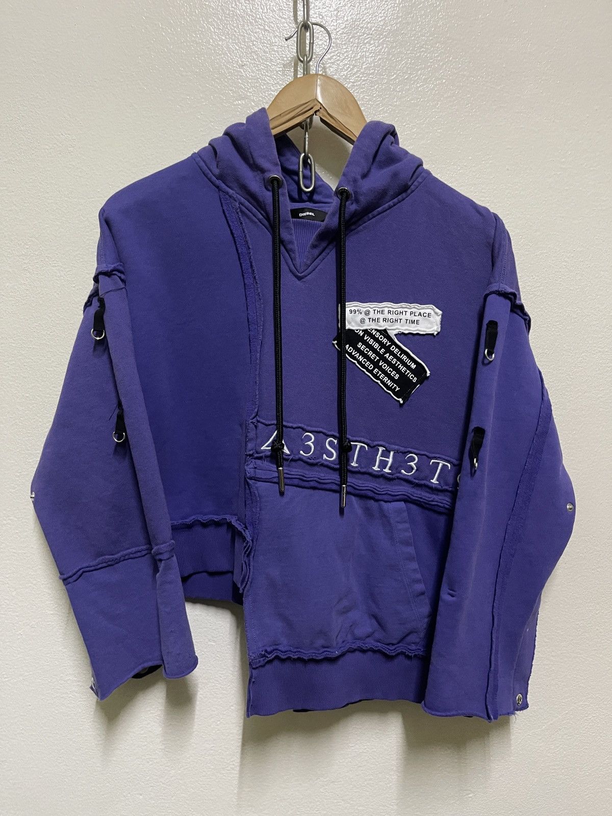 Diesel Diesel Asymmetrical Hybrid Hoodie Size M / US 6-8 / IT 42-44 - 18 Thumbnail