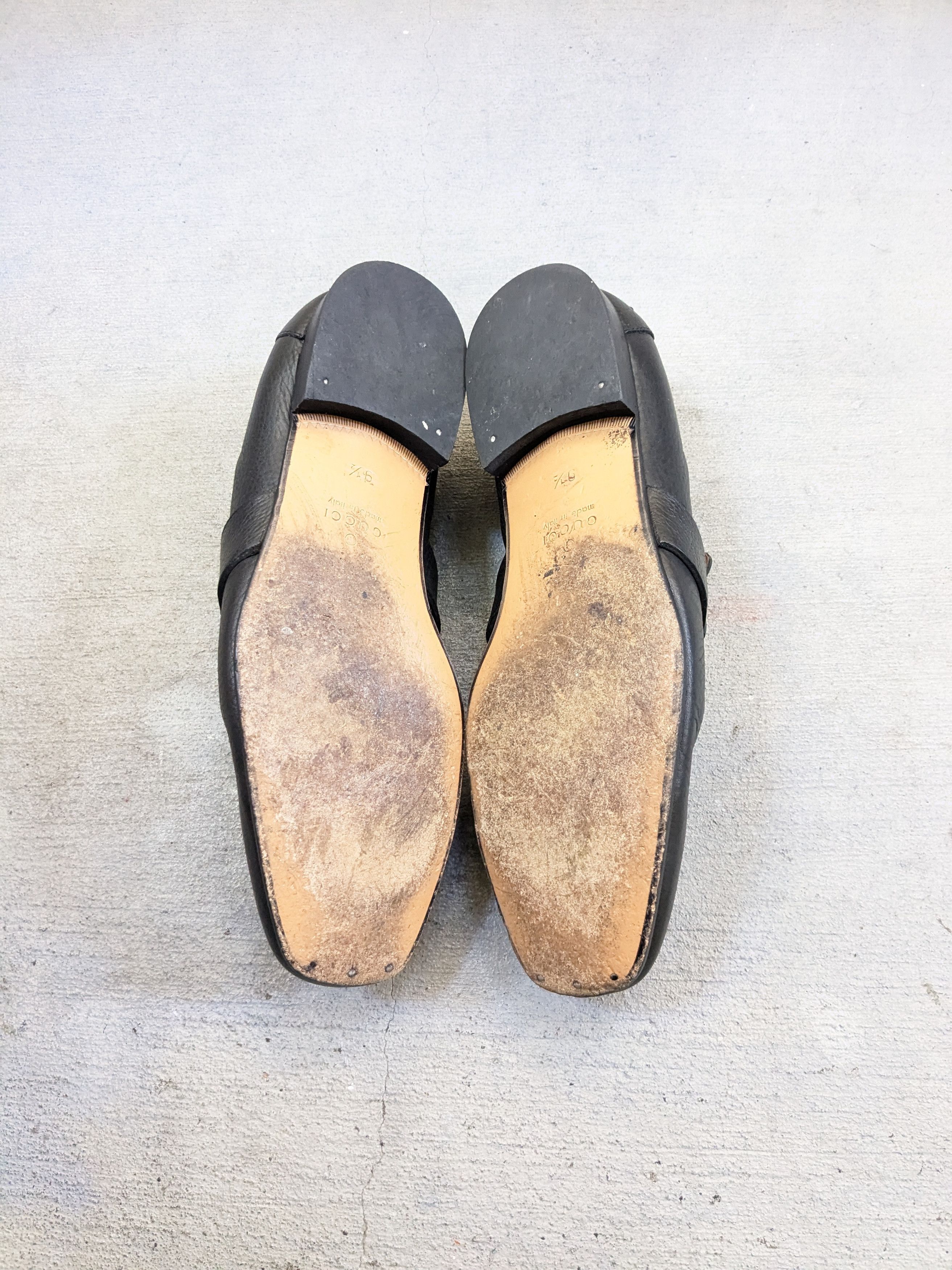 Gucci × Vintage Gucci Horsebit Loafers Black 10 Slip Ons Snaffle Leather Size US 10 / EU 43 - 17 Thumbnail