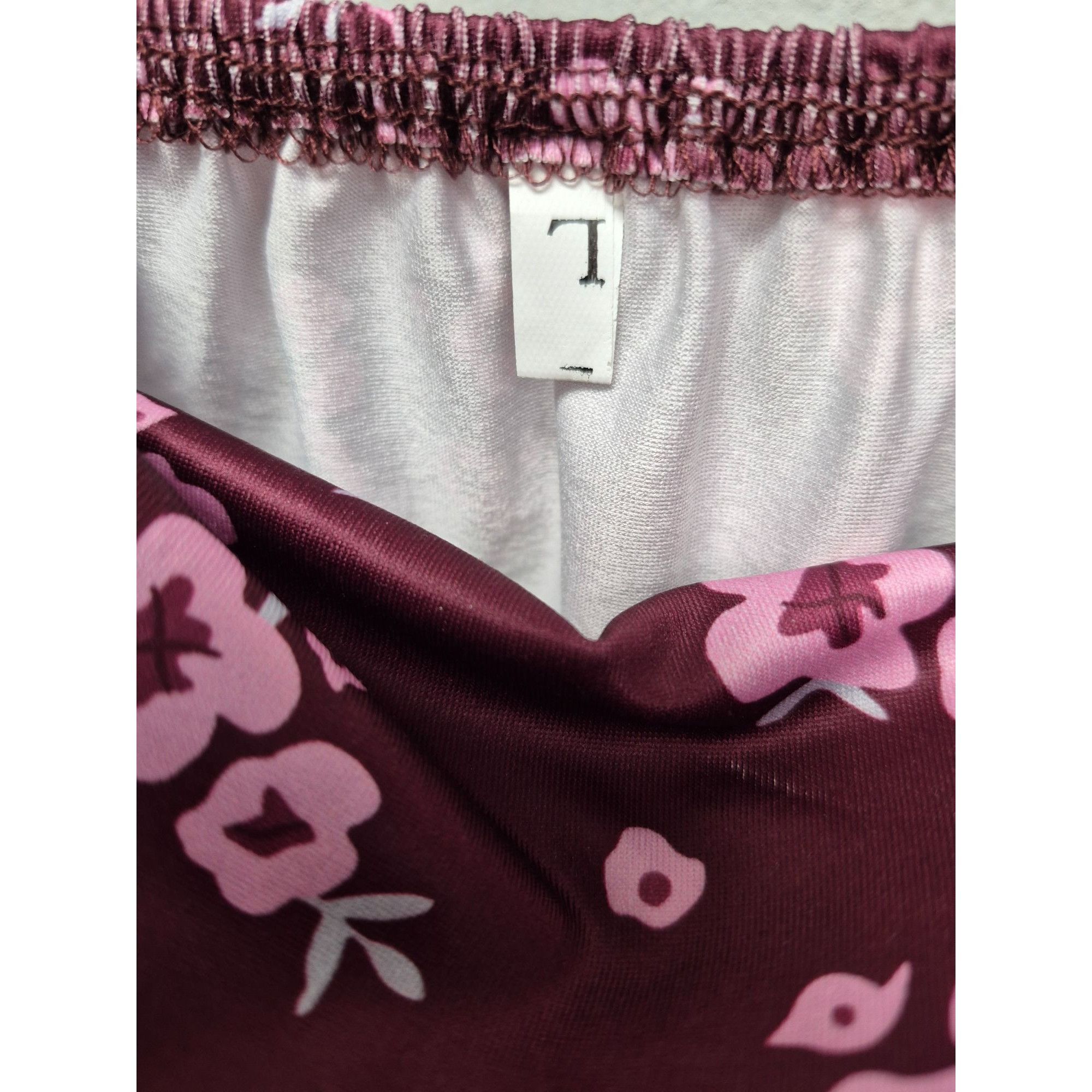 Other Vintage-Inspired Floral Cowl Neck Tank Top In Plum & Pink Size L / US 10 / IT 46 - 2 Thumbnail