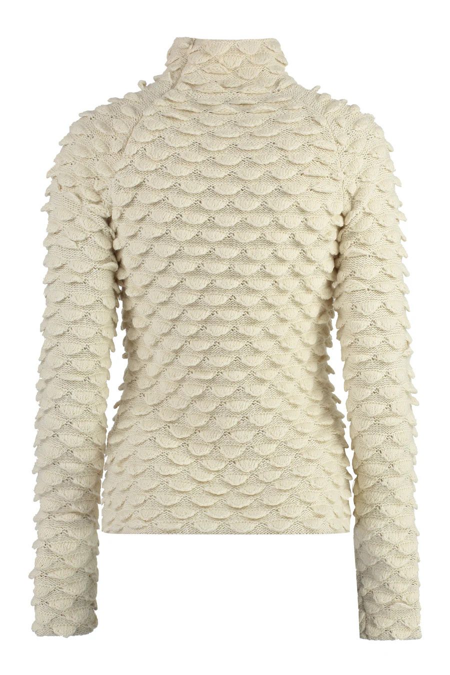 Bottega Veneta o1y0725 Turtleneck Sweater in Cream Size M / US 6-8 / IT 42-44 - 2 Thumbnail