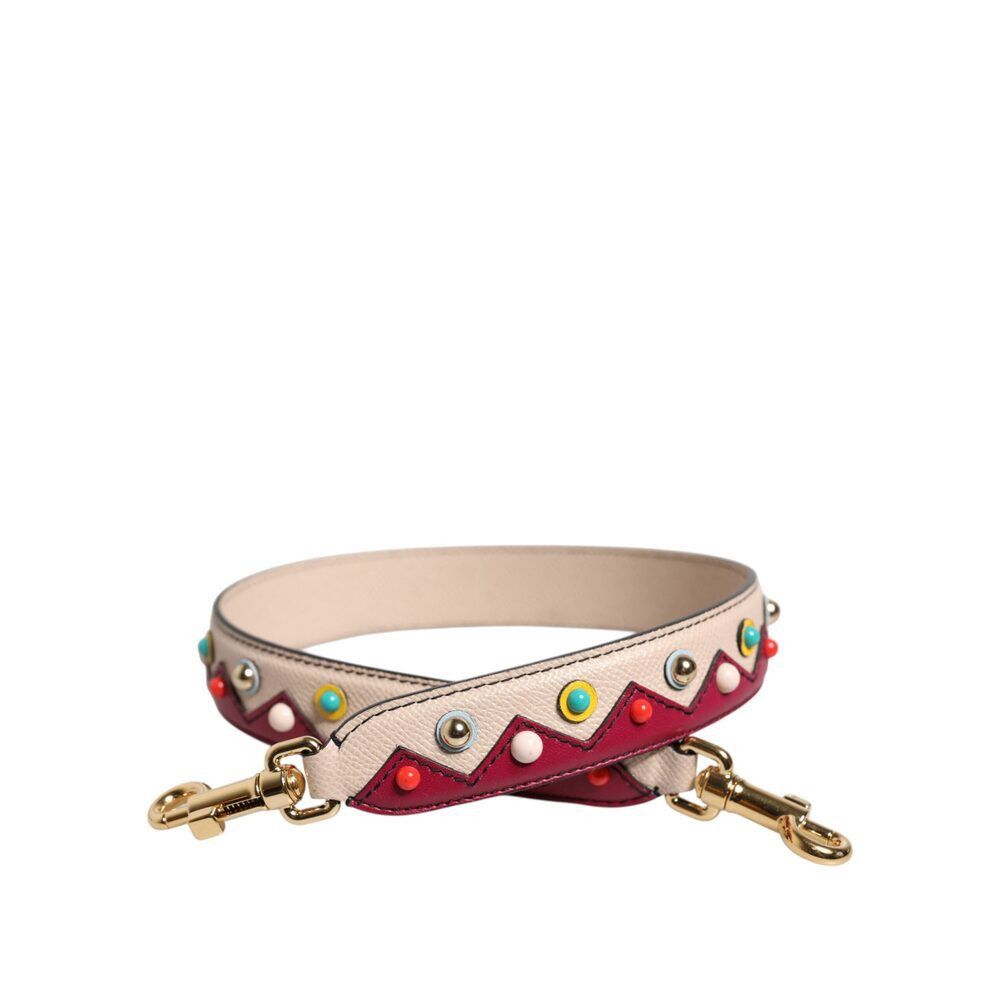Dolce & Gabbana Dolce & Gabbana Beige Red Leather Handbag Accessory Shoulder Size ONE SIZE - 1 Thumbnail