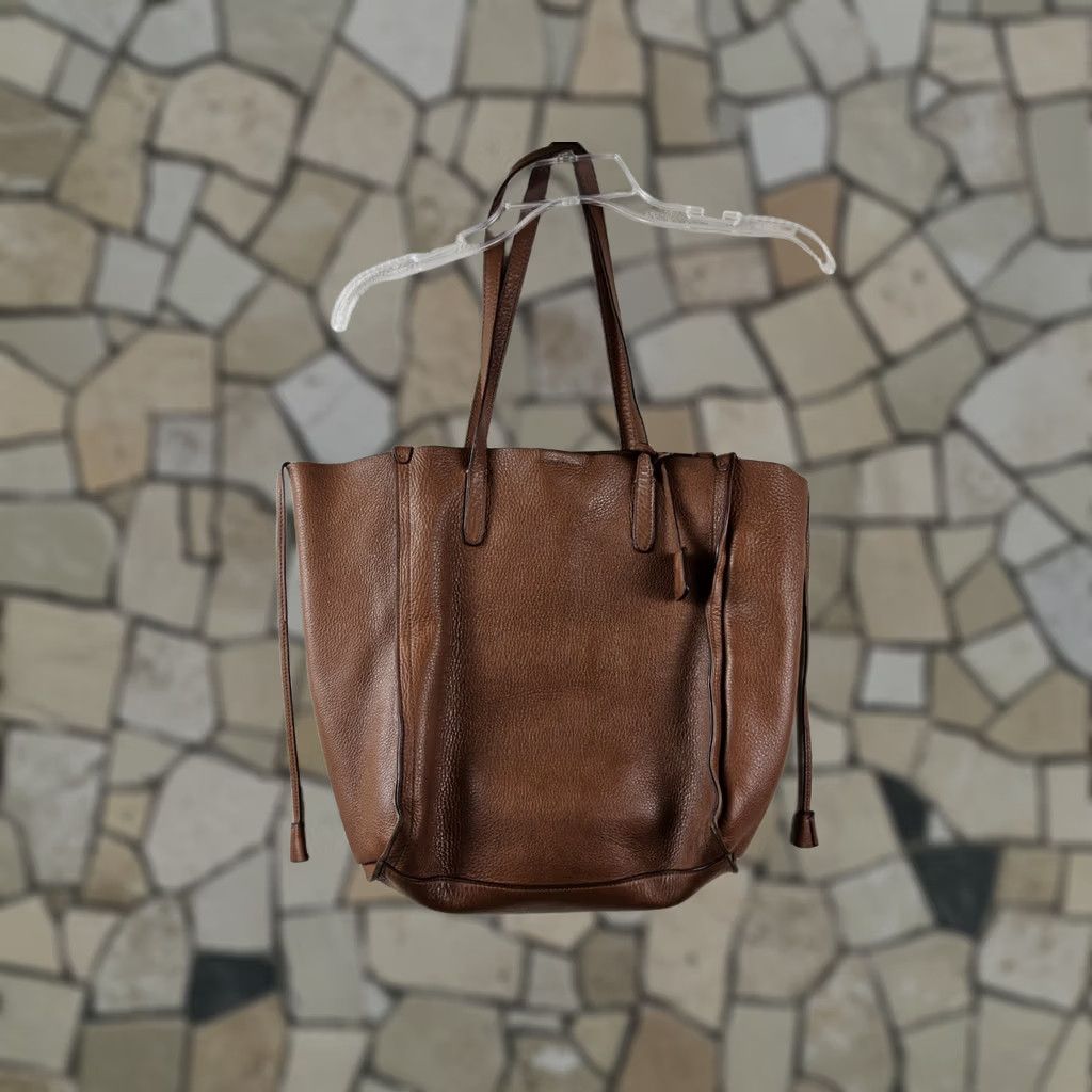 J.Crew J.CREW Large Pebbled Leather Tote Shoulder Handbag Purse Women Size ONE SIZE - 1 Thumbnail