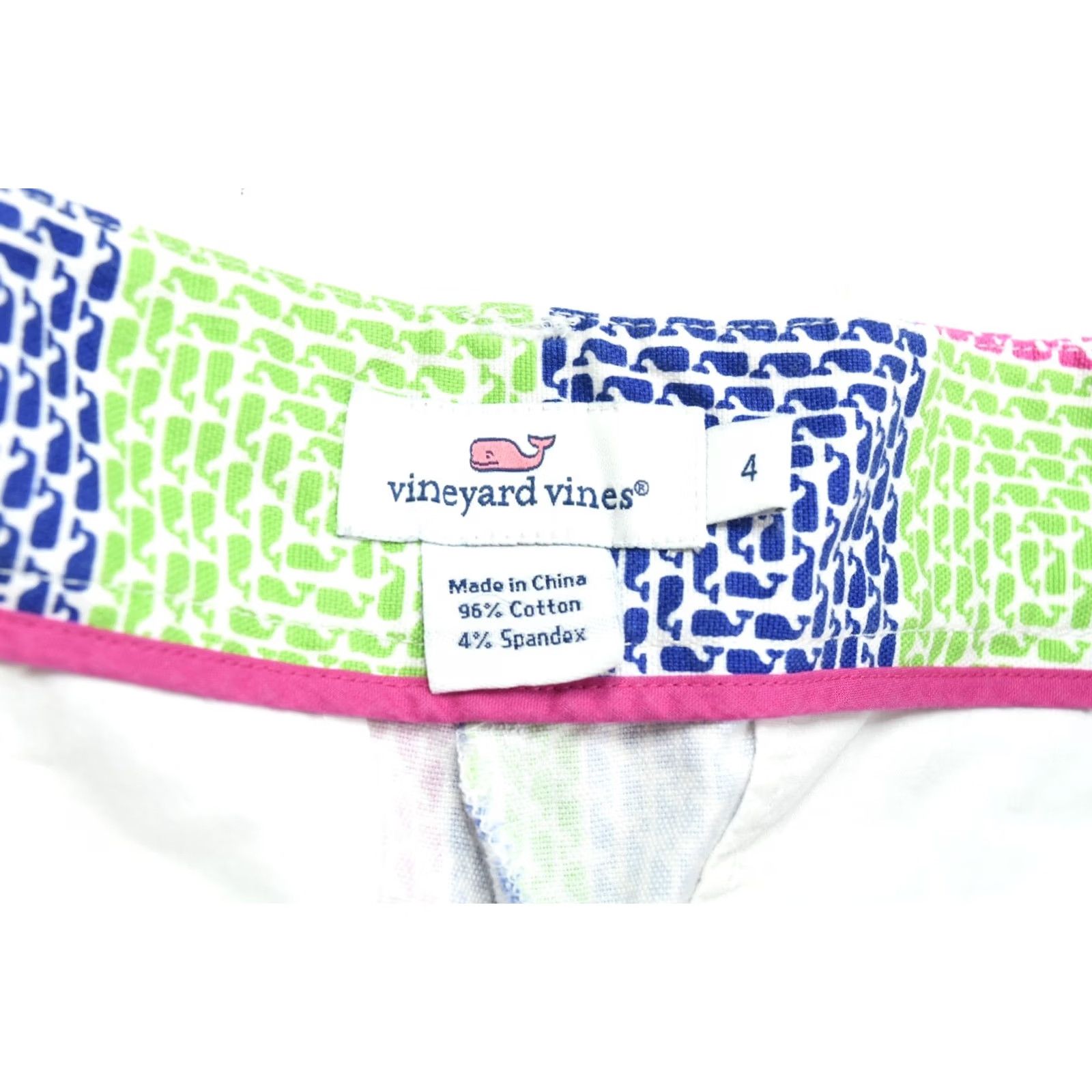 Vineyard Vines Vineyard Vines Patchwork Print Shorts Womens 4 Whale Cotton Classic Preppy Size 27" / US 4 / IT 40 - 5 Thumbnail