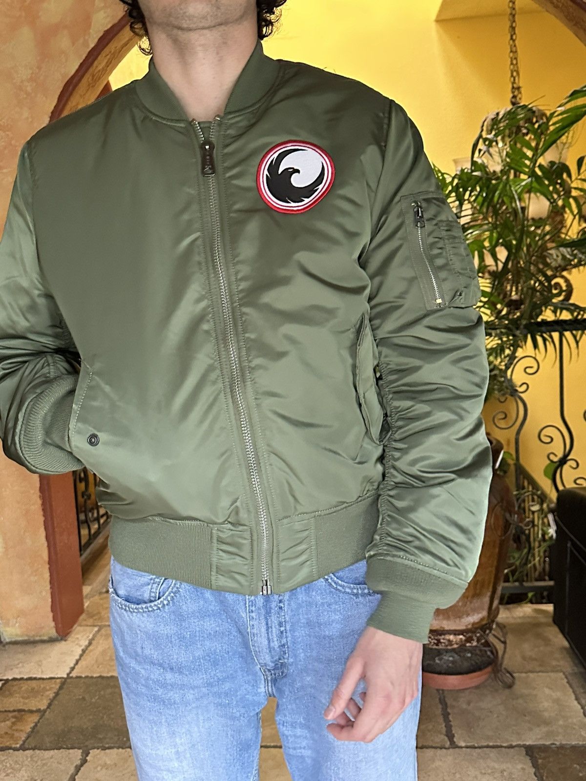 Alpha Industries RARE Alpha Industries Pierced Skull MA-1 Bomber Jacket GRAIL Size US L / EU 52-54 / 3 - 13 Thumbnail