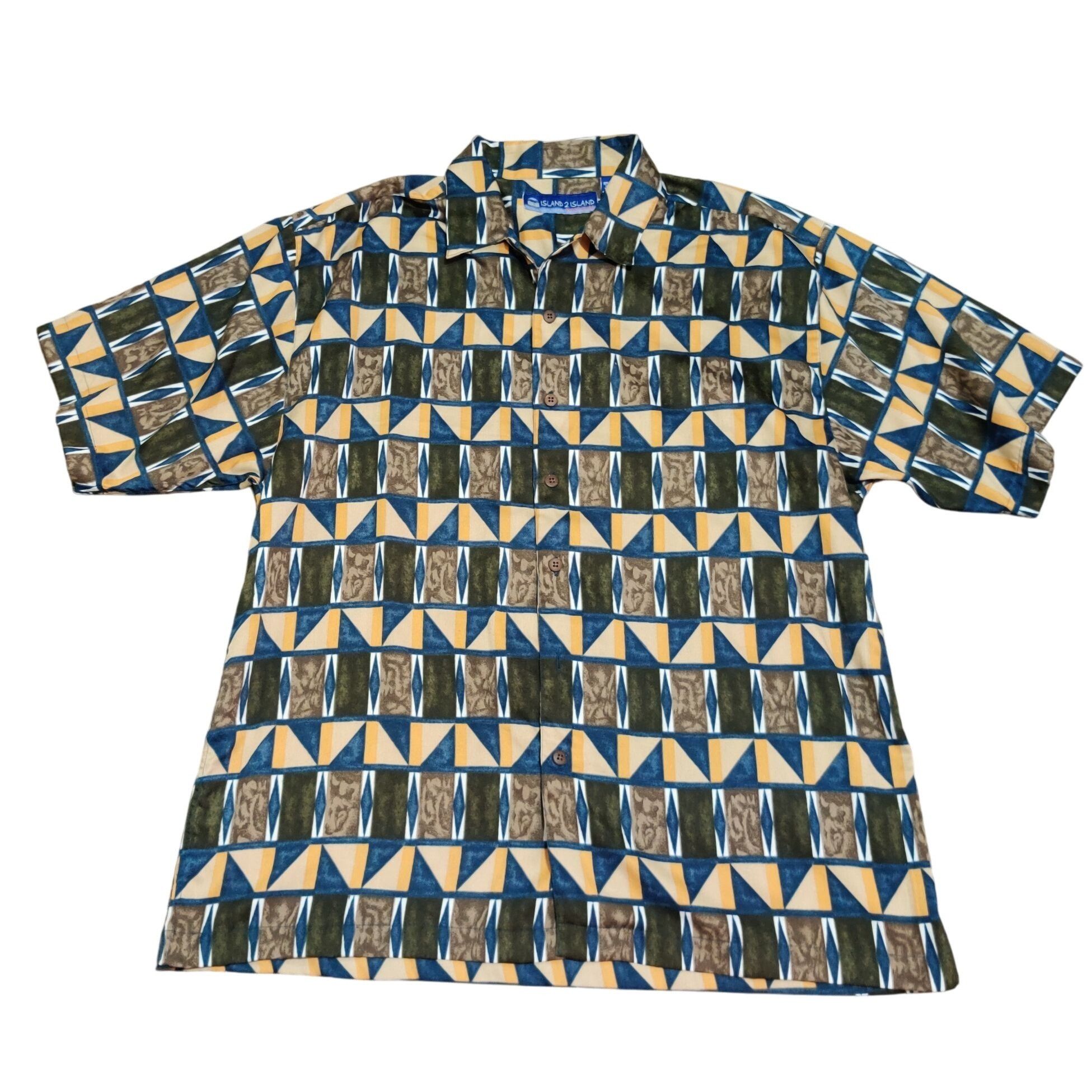 Other Island 2 Island L Tribal Geometric Print Button Down Shirt T Size US L / EU 52-54 / 3 - 1 Thumbnail