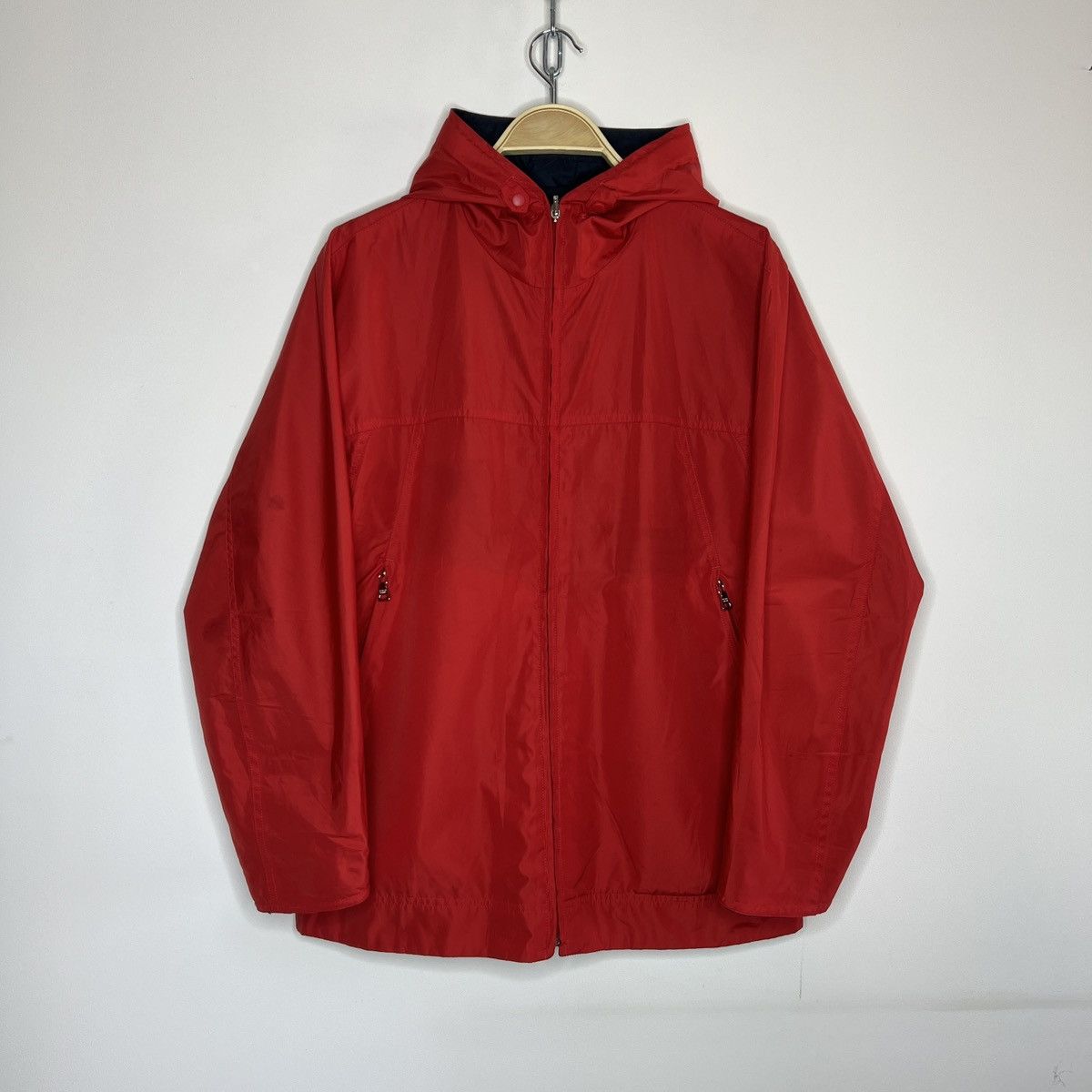 Prada Reversible Two Sides Jacket Navy Red Nylon Windbreaker