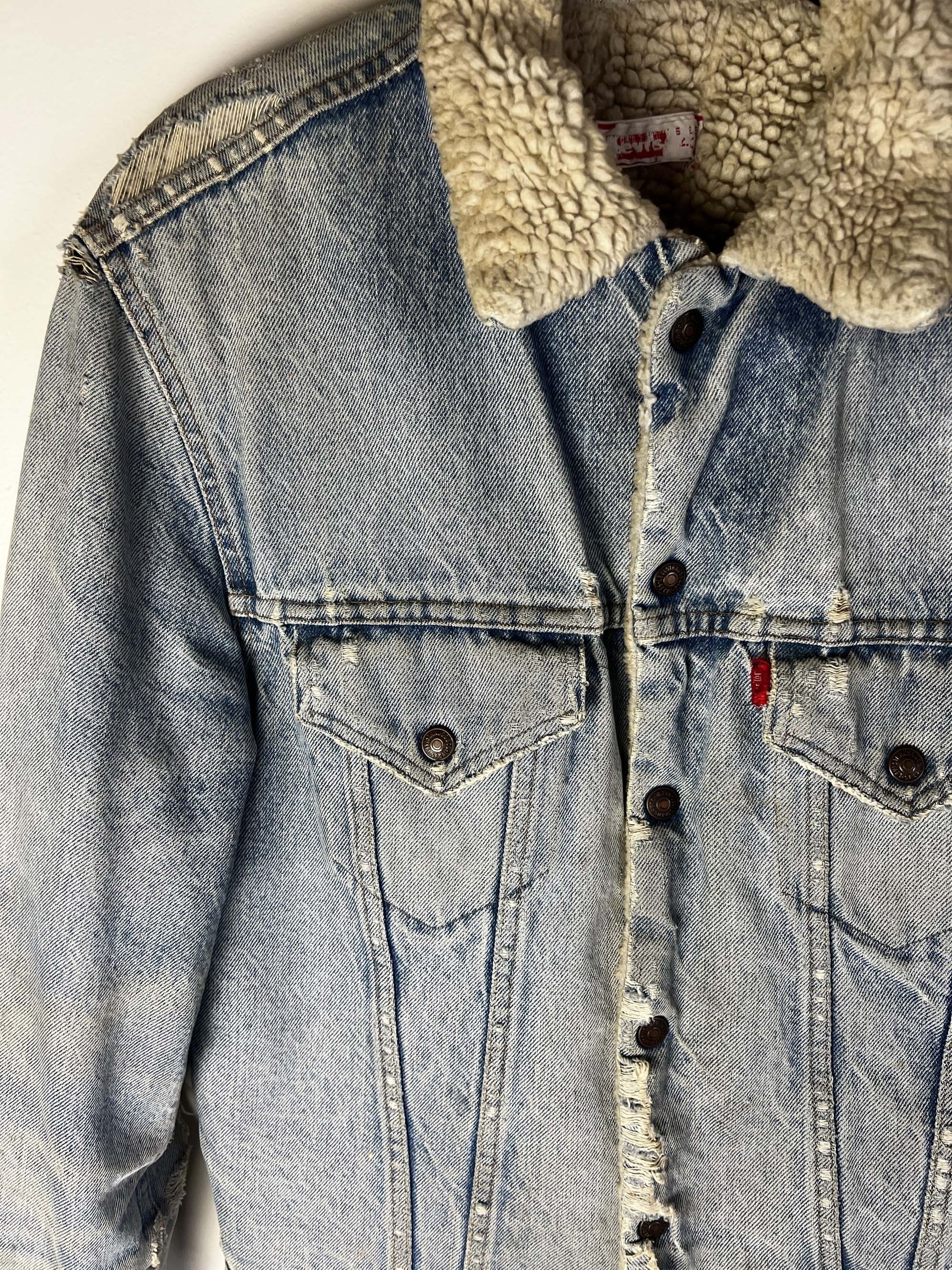 Levi's Vintage Clothing Vintage 1970's Levi's Denim Jacket with Sherpa Lining Size US M / EU 48-50 / 2 - 6 Thumbnail