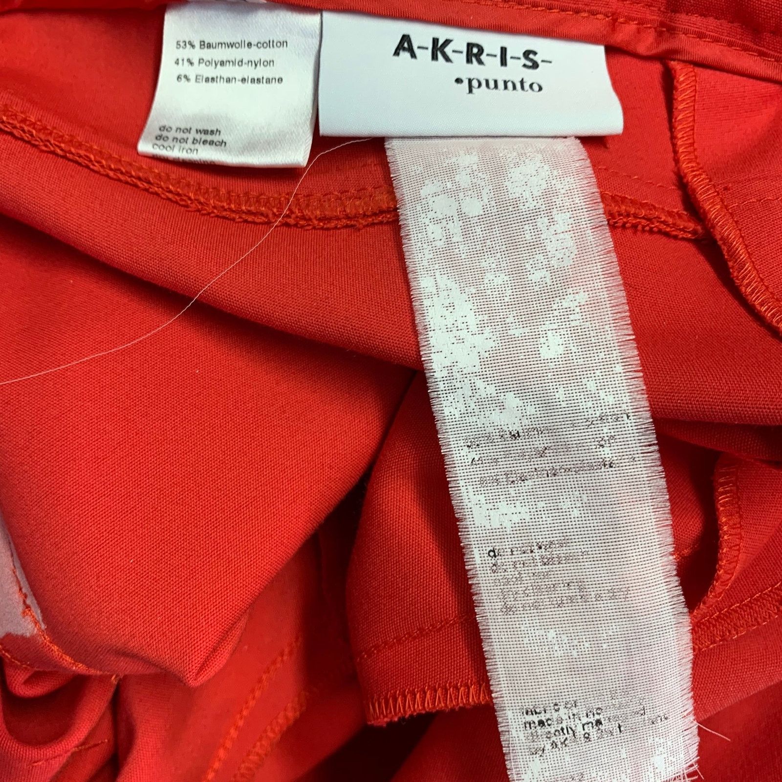 Akris AKRIS Size 4 Red Cotton Blend Side Zipper Casual Pants Size 27" / US 4 / IT 40 - 6 Thumbnail